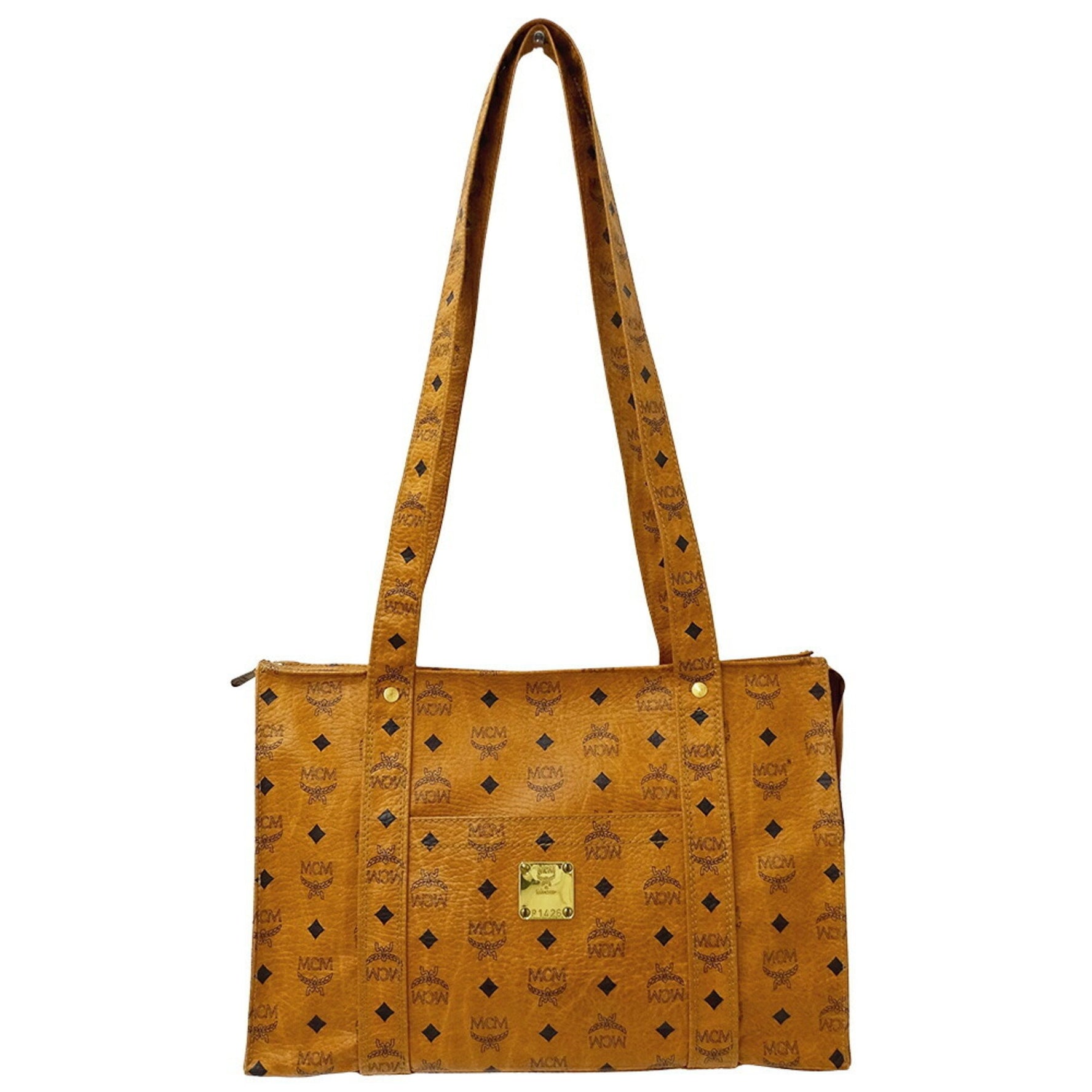 MCM Tote Bag Shoulder Glam Brown
