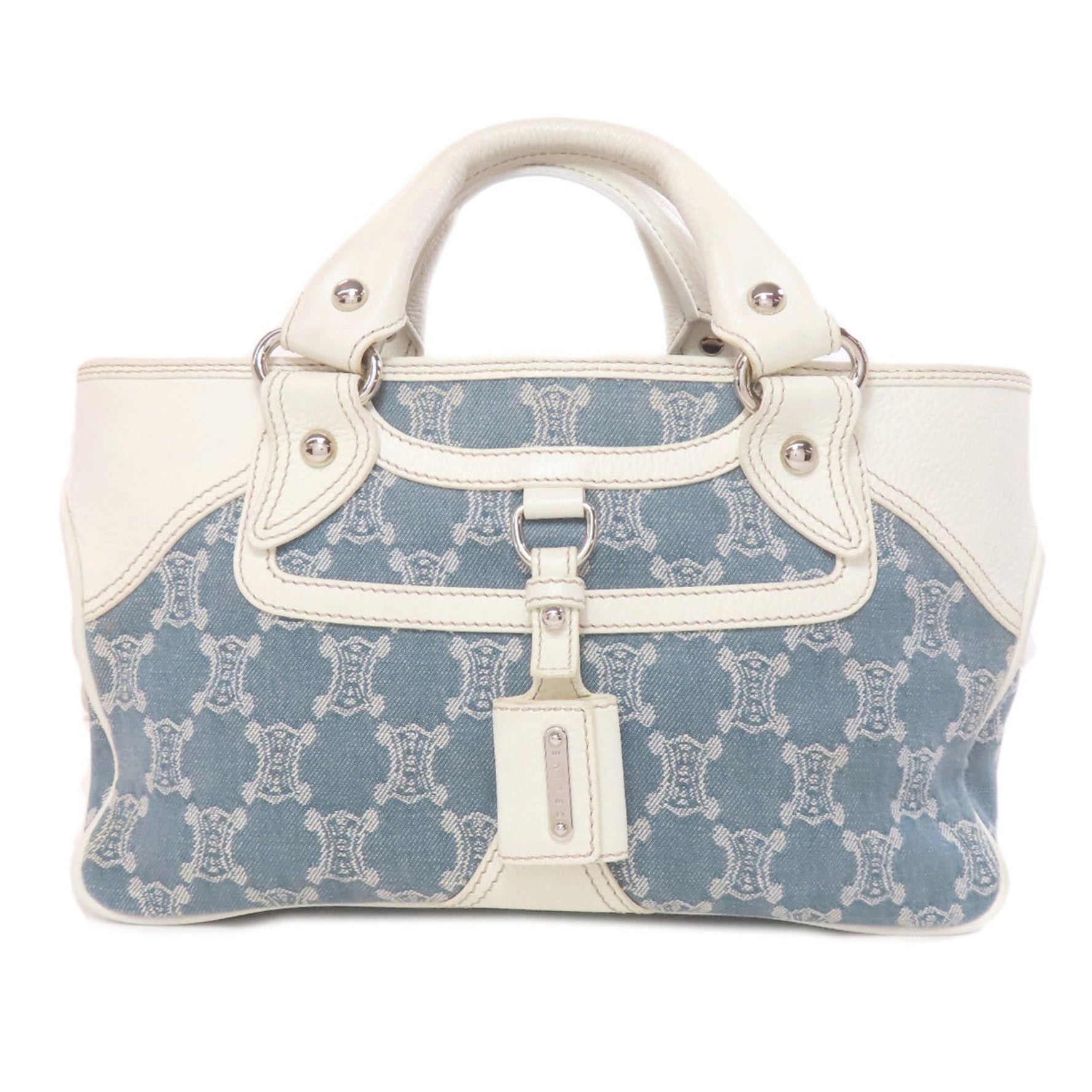 Celine Boogie Bag Handbag Canvas Leather