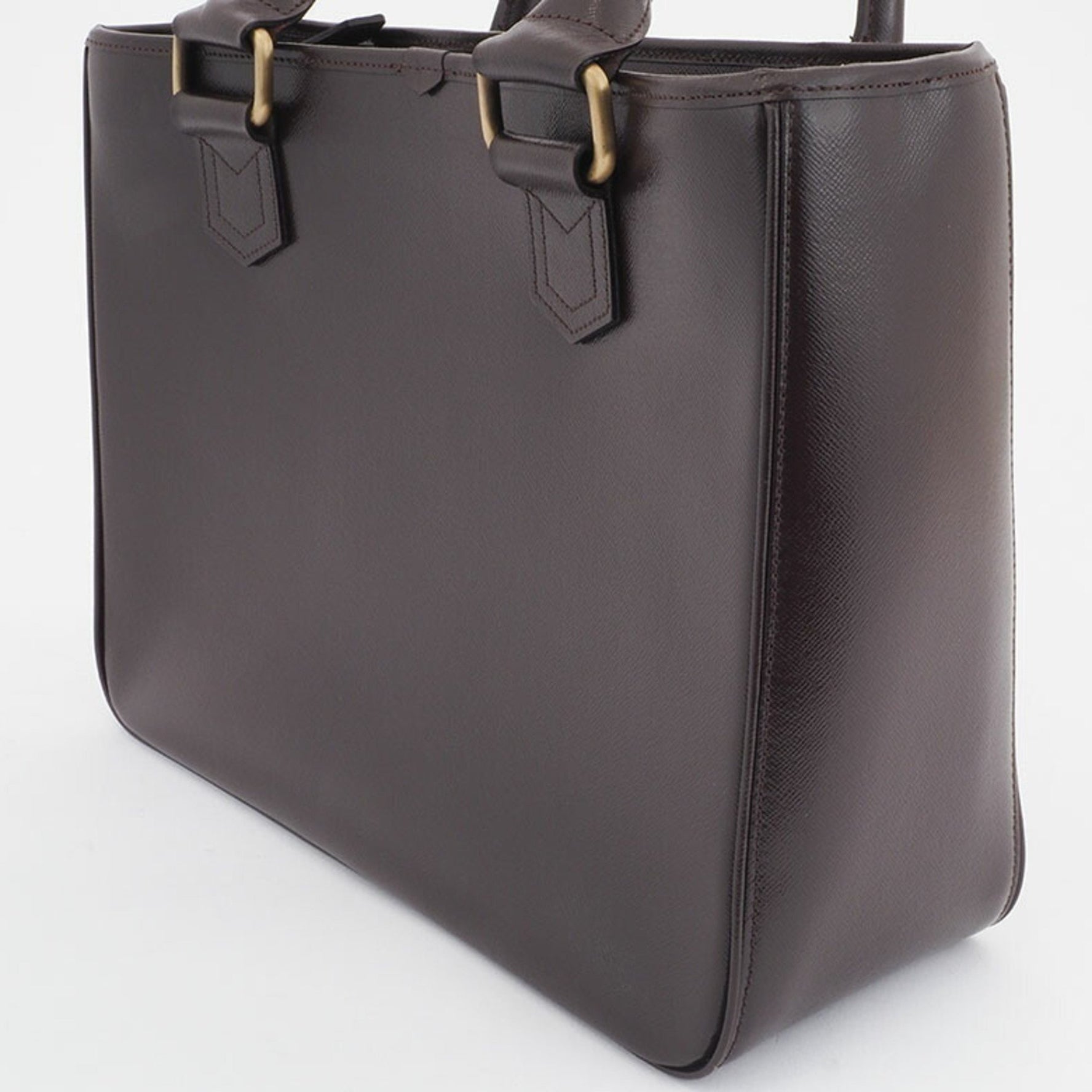 Burberry Handbag Brown Women's Leather Nova Check Storage BURBERRY