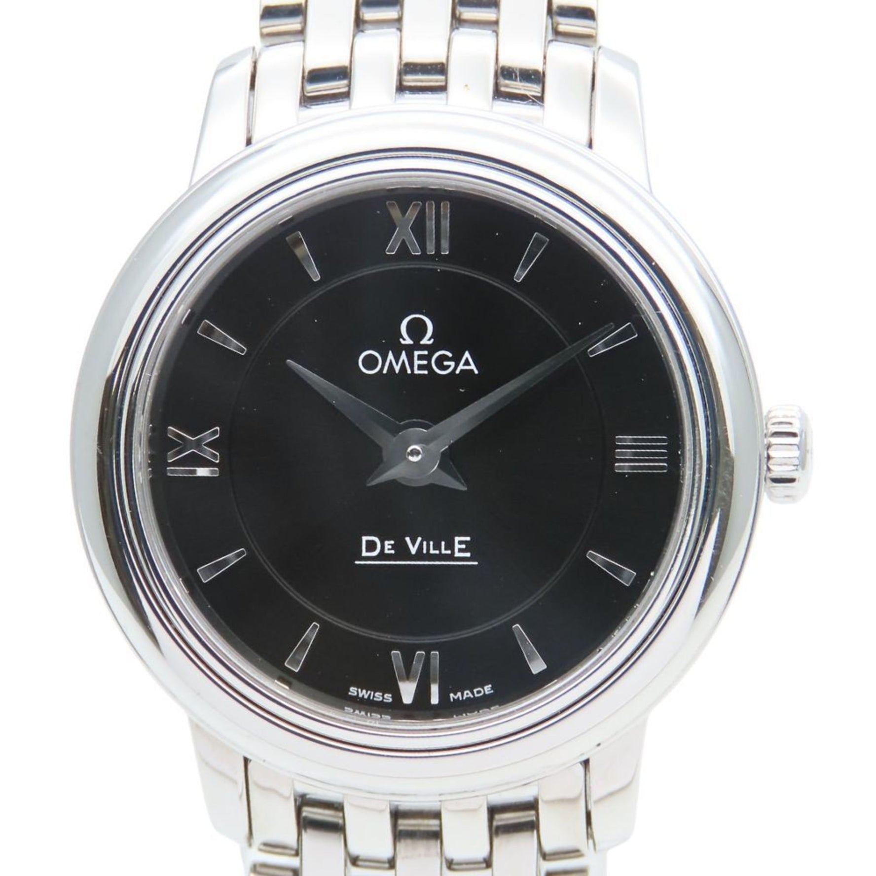 OMEGA Prestige De Ville Stainless Steel Watch with Dial and Black