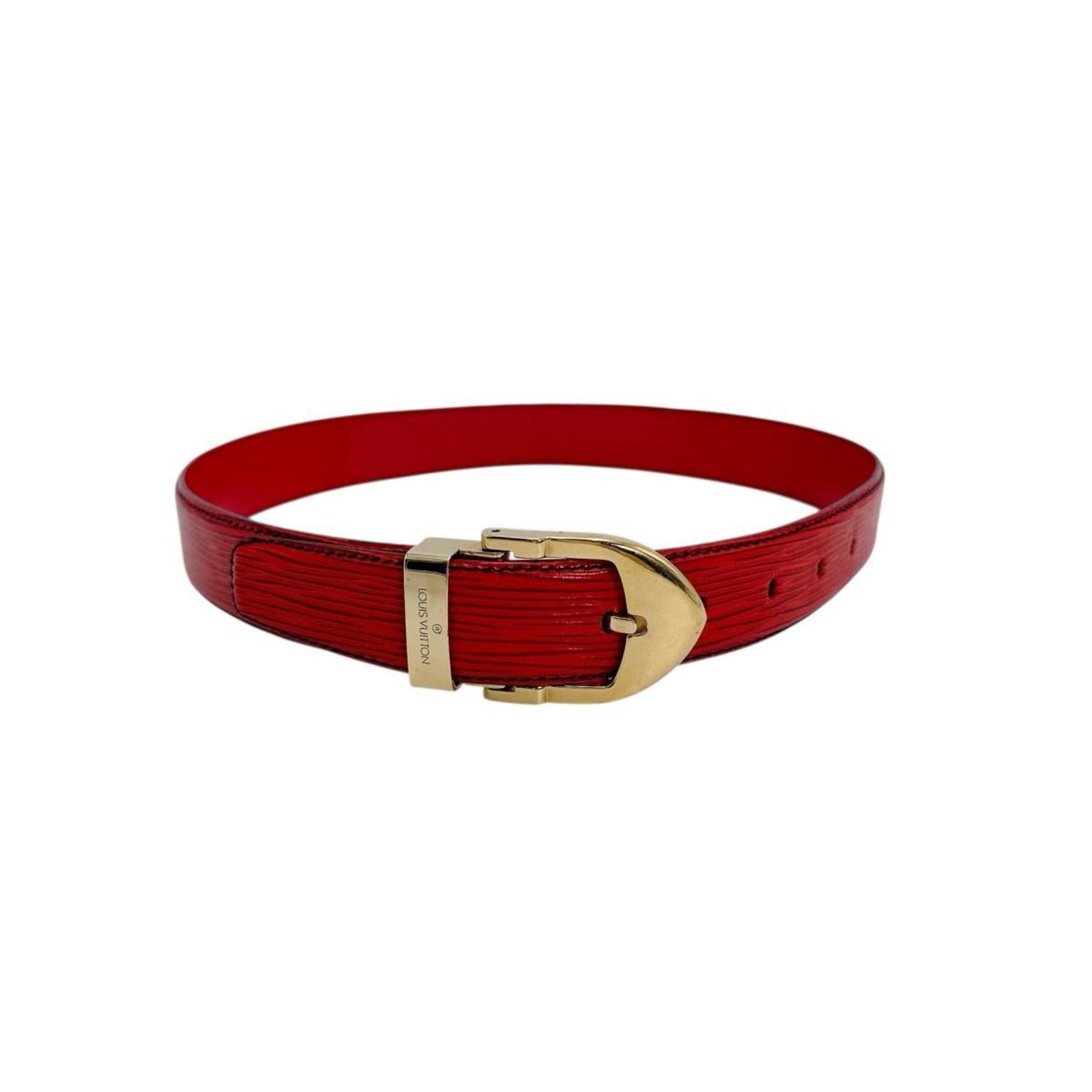 Louis Vuitton Belt Epi Red Leather