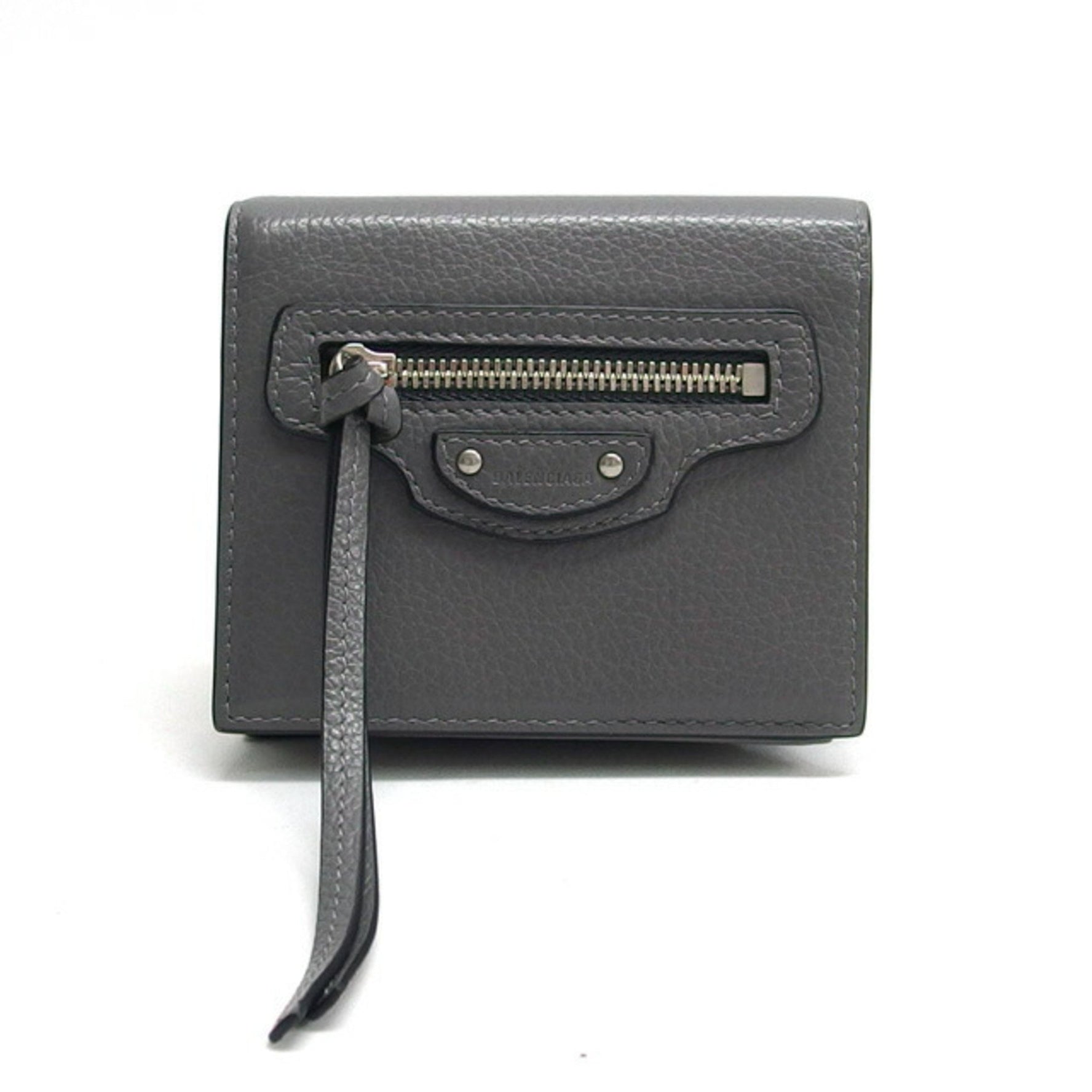 Balenciaga Neo Classic Bi-fold Compact Wallet Grey