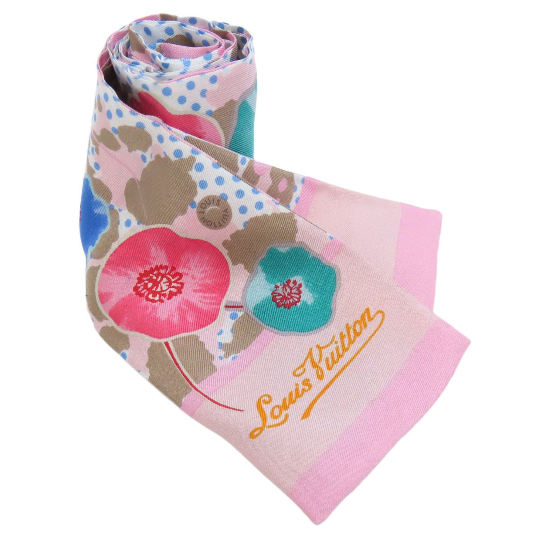 Louis Vuitton M75214 Bandeau Retro Flower Scarf Silk Women's LOUIS VUITTON