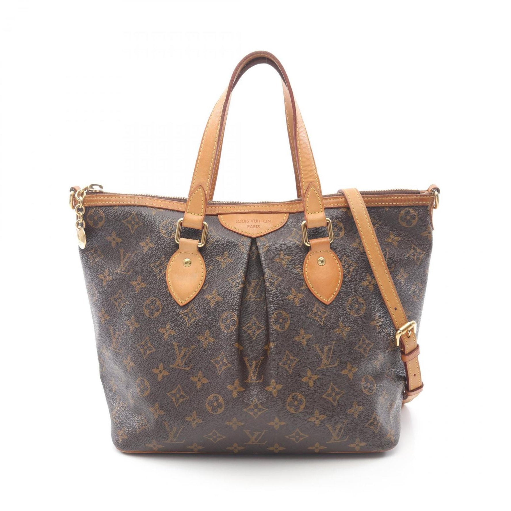 Louis Vuitton Palermo PM Monogram Handbag, Coated Canvas and Leather, Brown