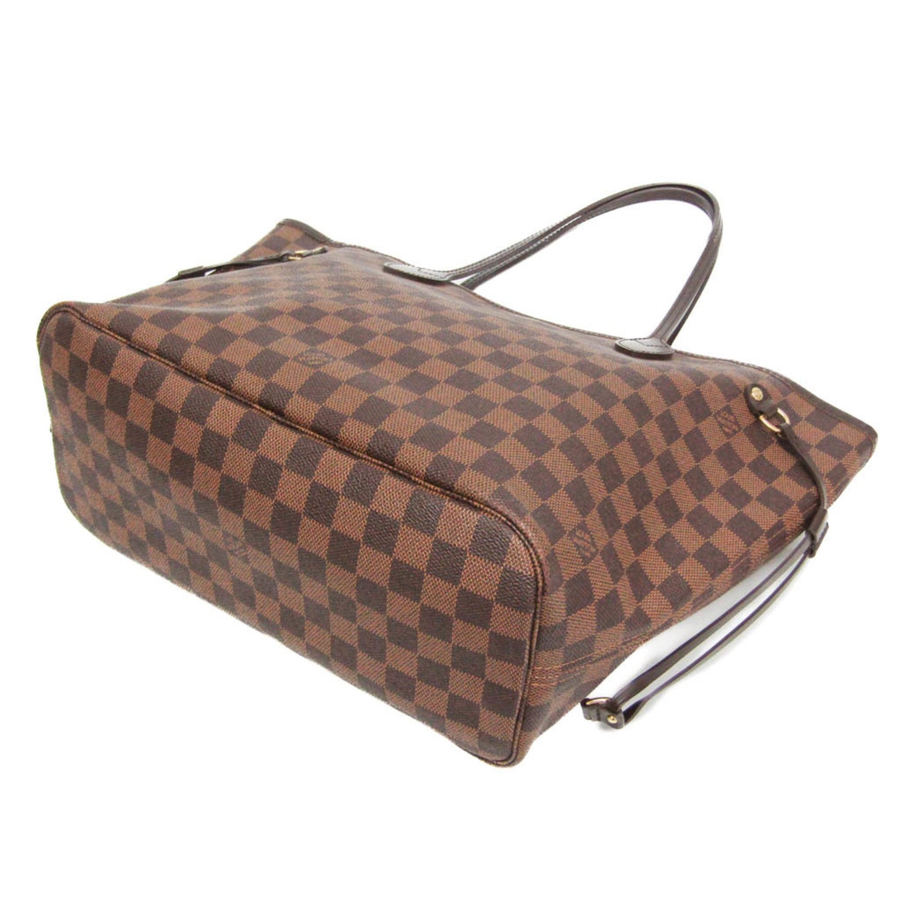 Louis Vuitton Damier Neverfull MM Tote Bag Brown,Ebene