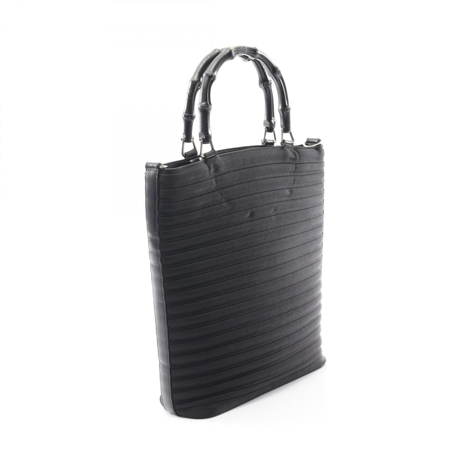 Gucci Bamboo Handbag, Leather, Nylon Canvas, 002 1998 0353