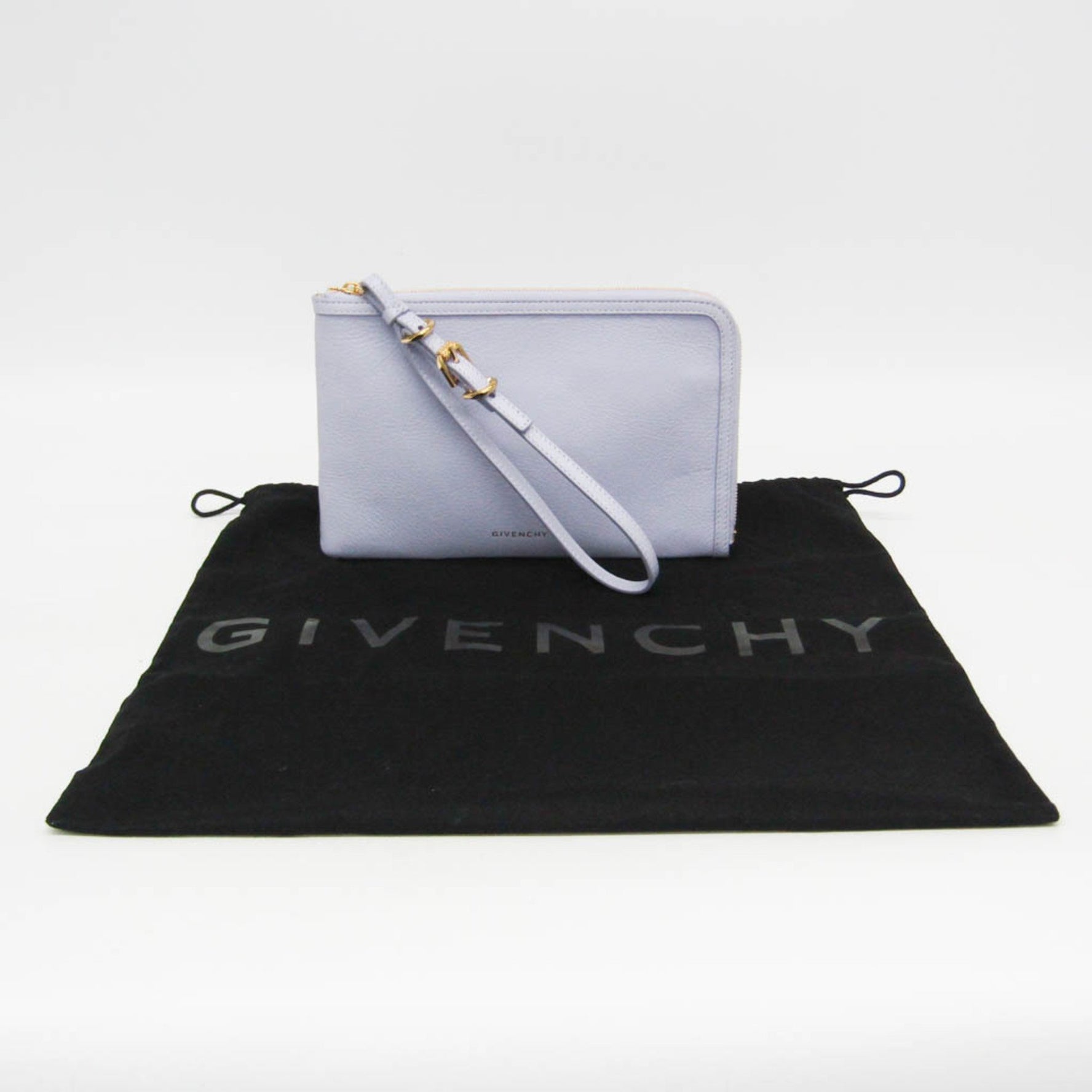 Givenchy Voyou Zip Pouch Leather Handbag,Pouch Light Purple