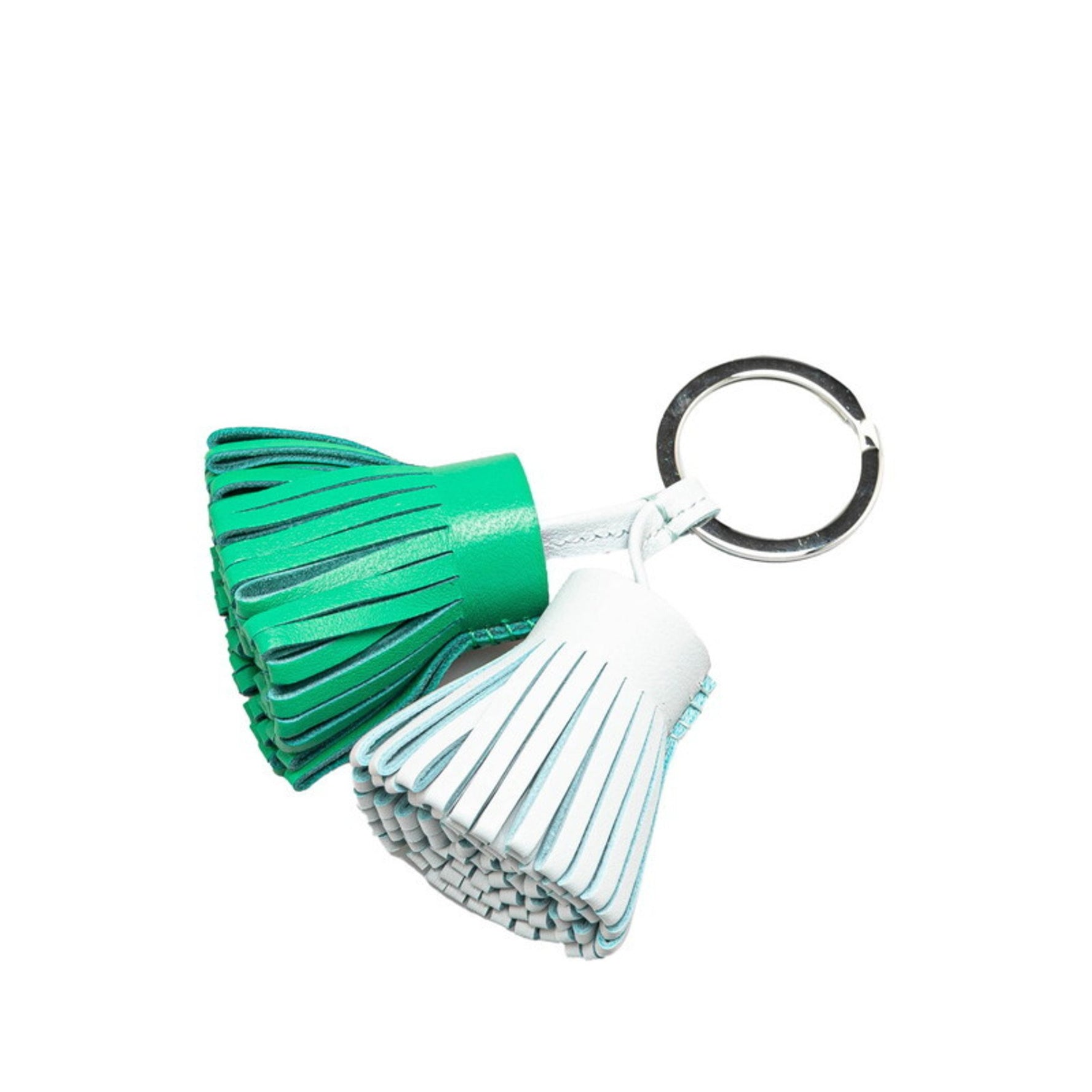 Hermes Hermès Carmen Unodos Charm Keychain in Vert Comic Green, Fizz, and Light Blue by Anjo Miro