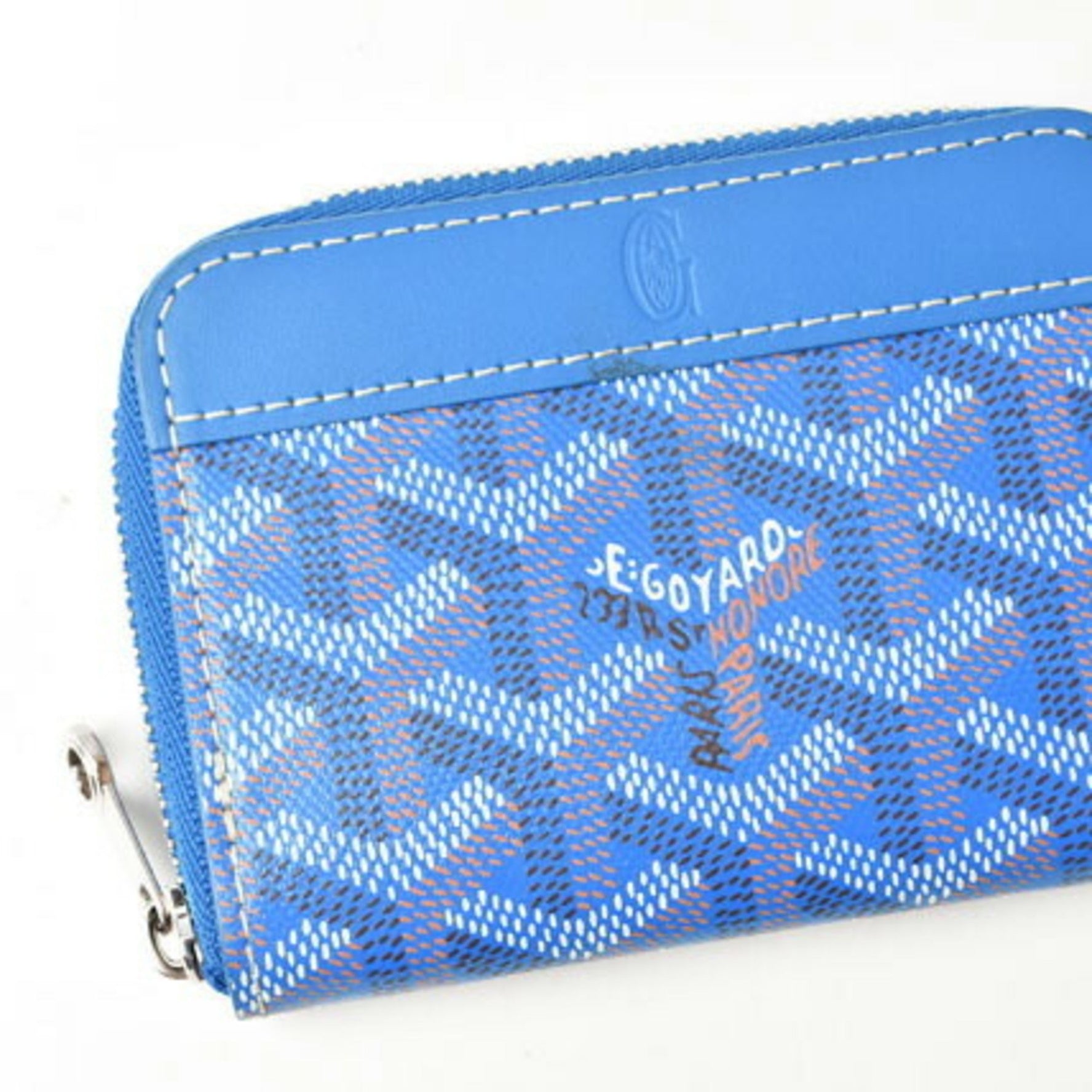 Goyard coin case, purse, card wallet, Matignon, herringbone