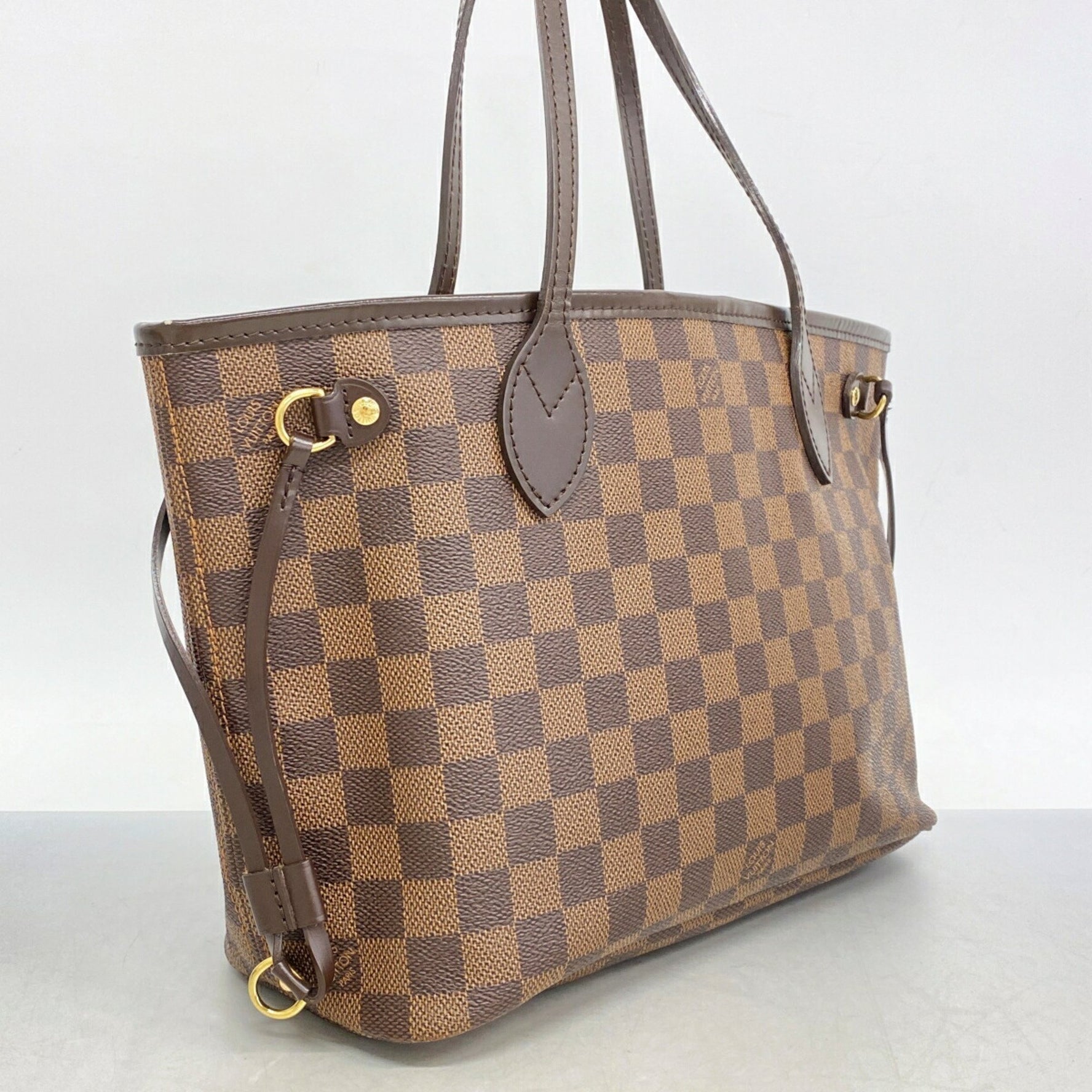 Louis Vuitton Damier Neverfull PM Tote Bag N51109 Ebene for Women