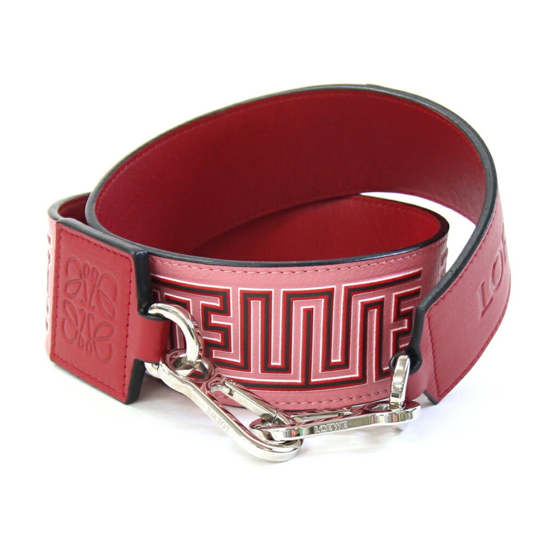LOEWE Shoulder Strap, Red and Pink Leather Bag Replacement