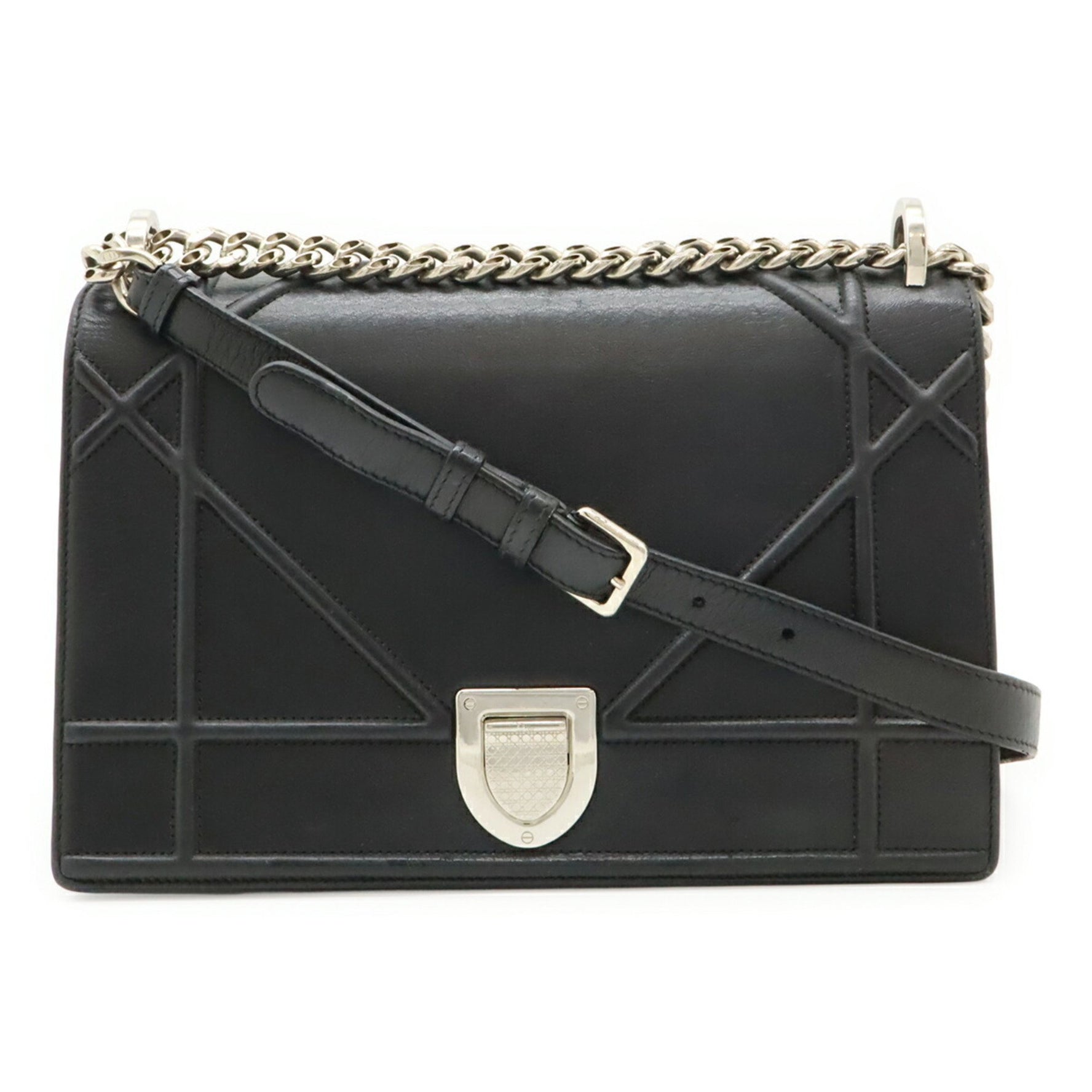 Christian Dior Diorama chain shoulder bag/clutch bag in leather