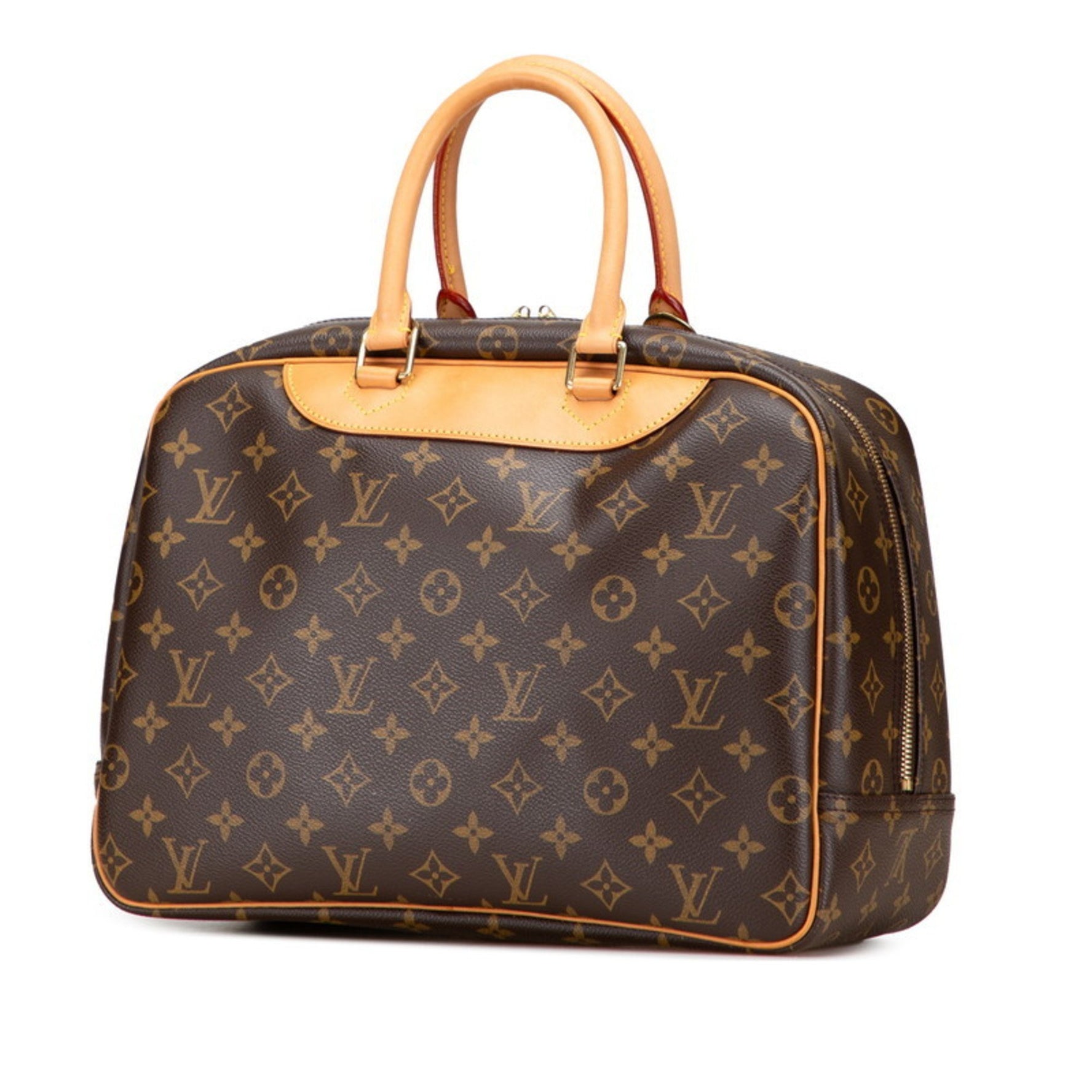 Louis Vuitton Monogram Deauville Handbag PVC Leather LOUIS VUITTON