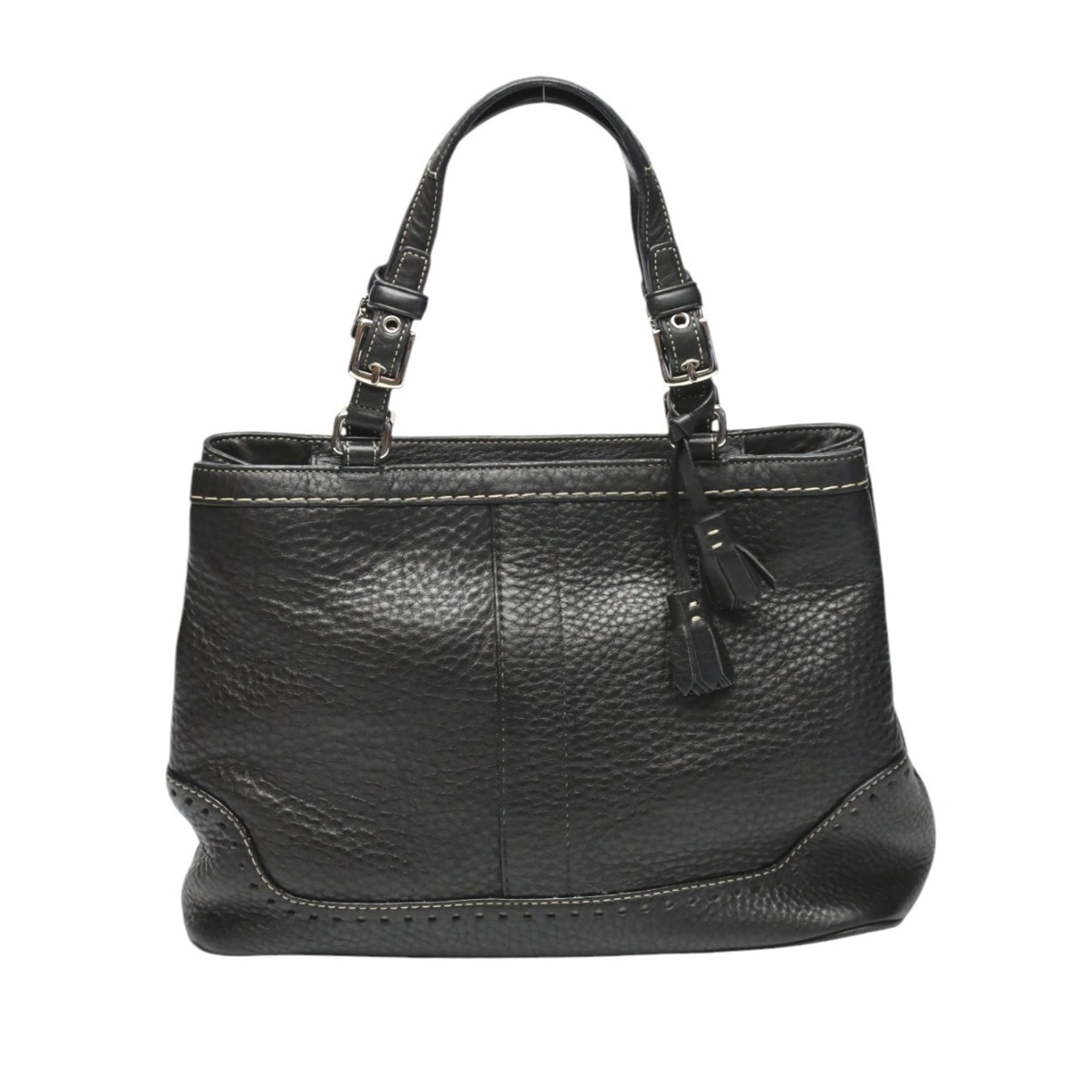 COACH Hamptons Leather 5055 Handbag Black