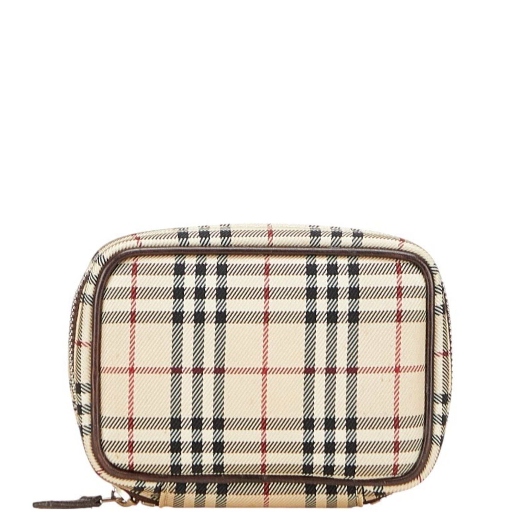 Burberry Nova Check Pouch in Canvas and Leather