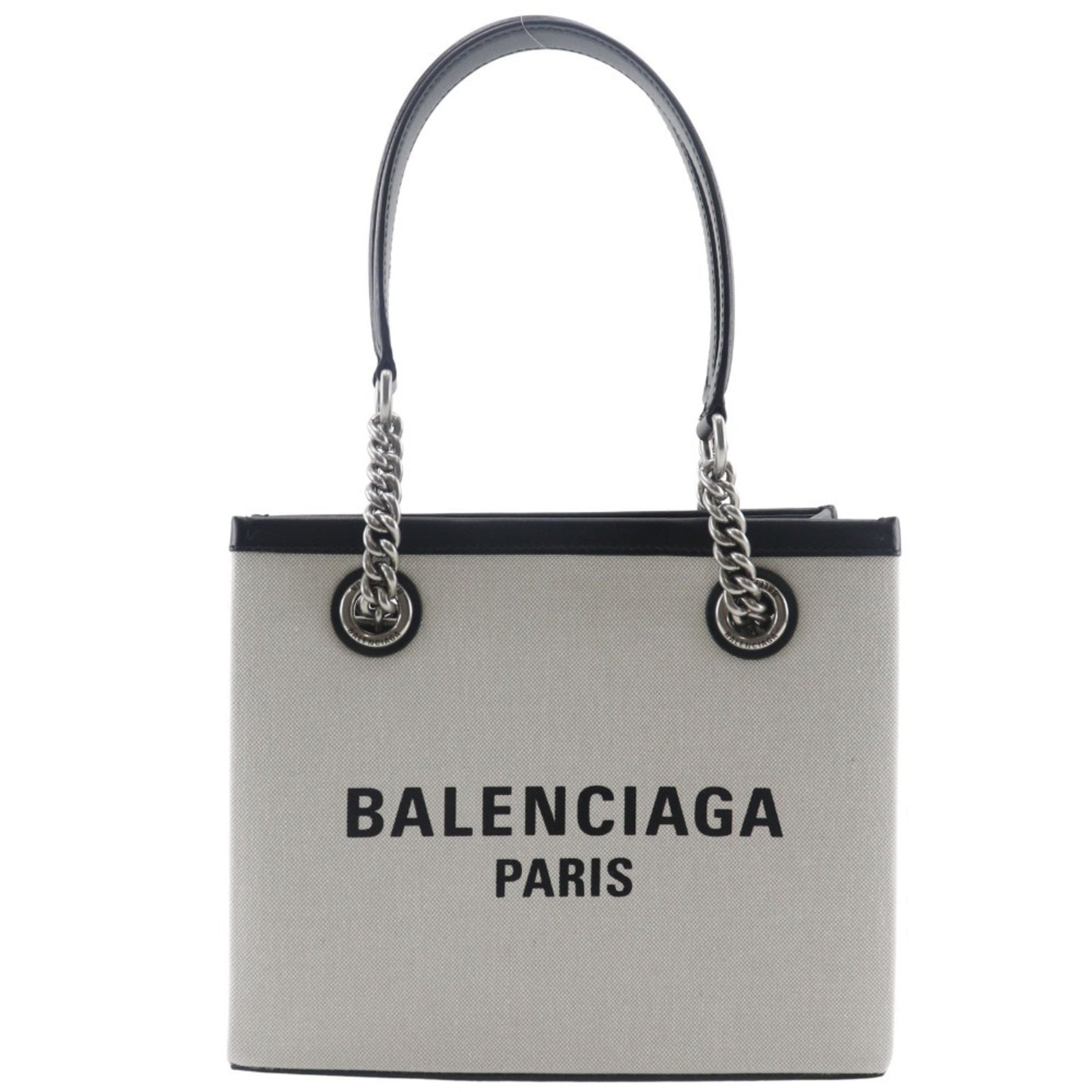BALENCIAGA Small Tote Bag 7599412AA9260 Nylon Canvas Light Grey Women's