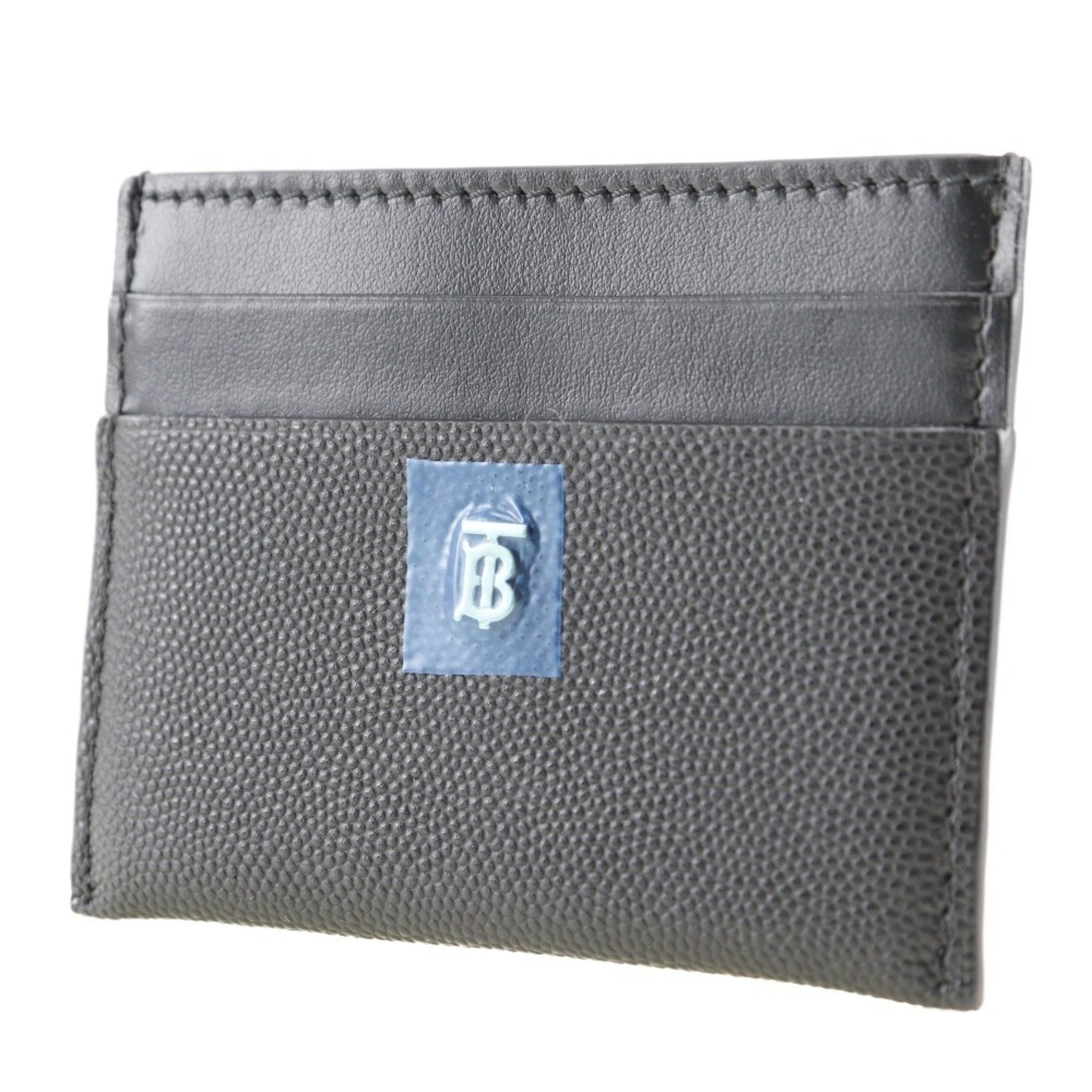 Burberry TB Logo Card Case Thomas Leather Black Men's