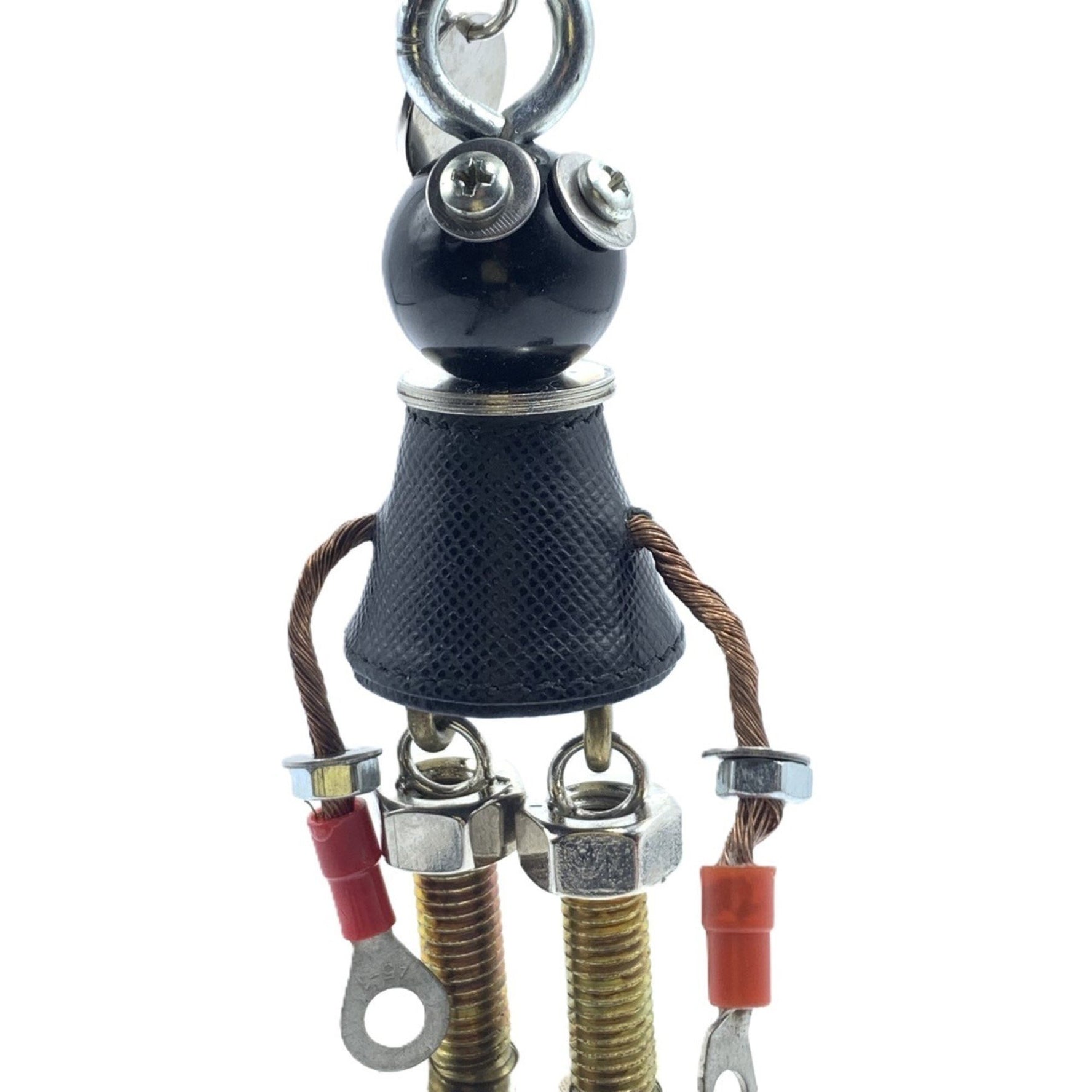 Prada Robot Keyring Bag Charm Saffiano Leather Metal PRADA