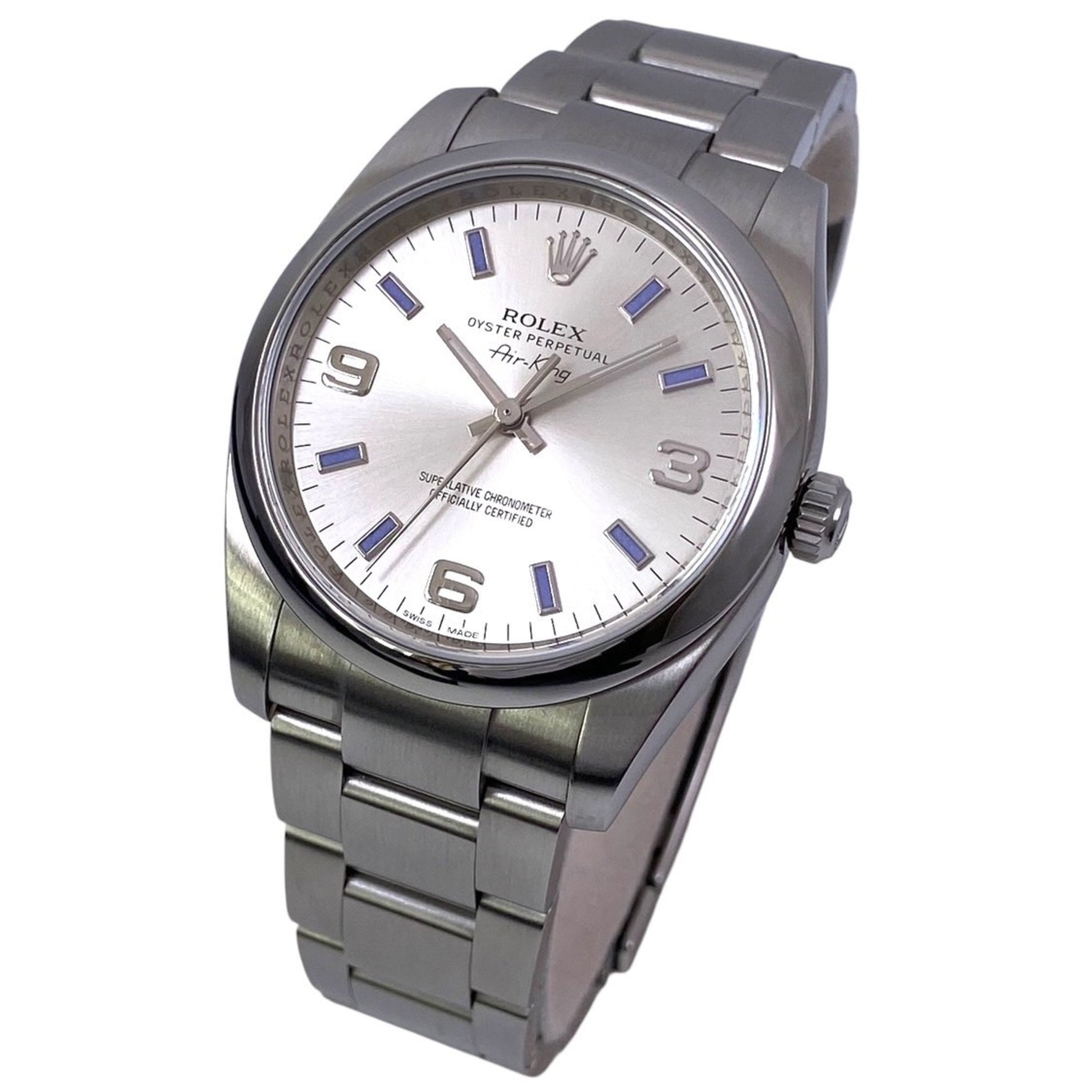 ROLEX Air-King Stainless Steel Watch, G Serial, Silver 369