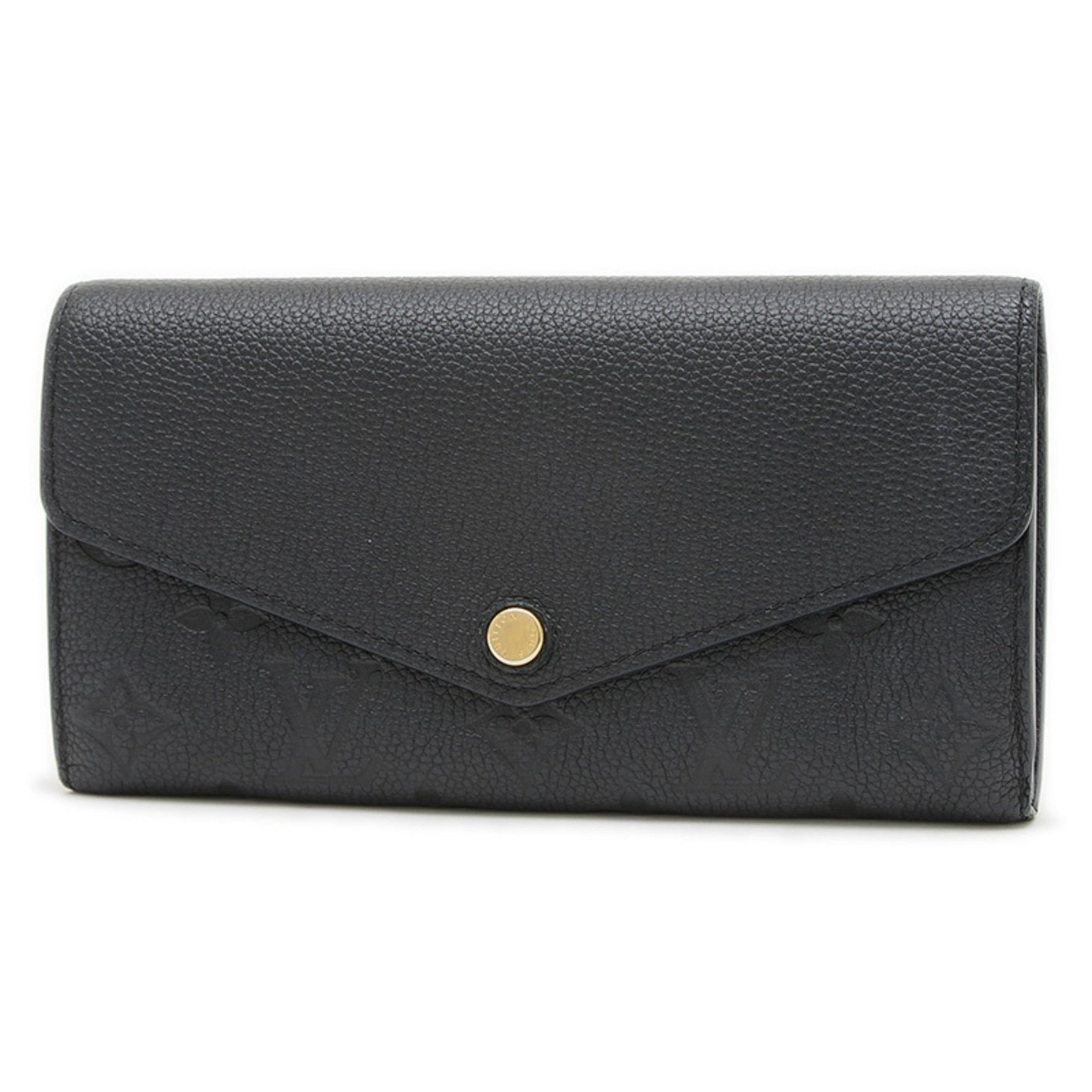 Louis Vuitton Monogram Empreinte Portefeuille Sarah Long Wallet Noir