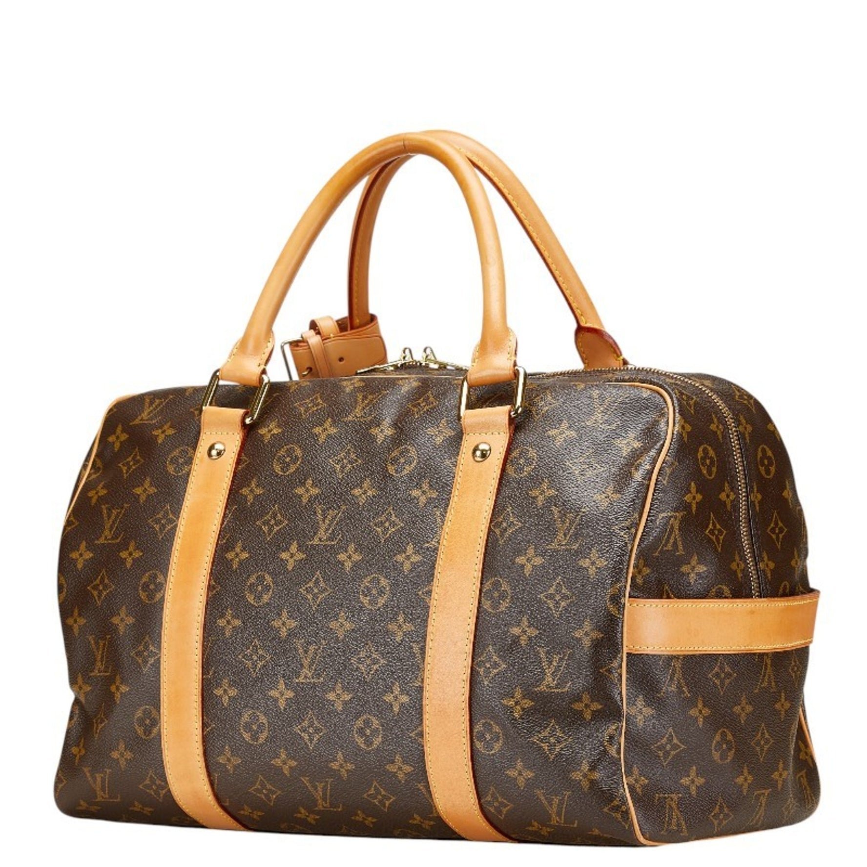 Louis Vuitton Monogram Carryall Boston Bag/Travel Bag M40074 Brown PVC Leather Women's LOUIS VUITTON