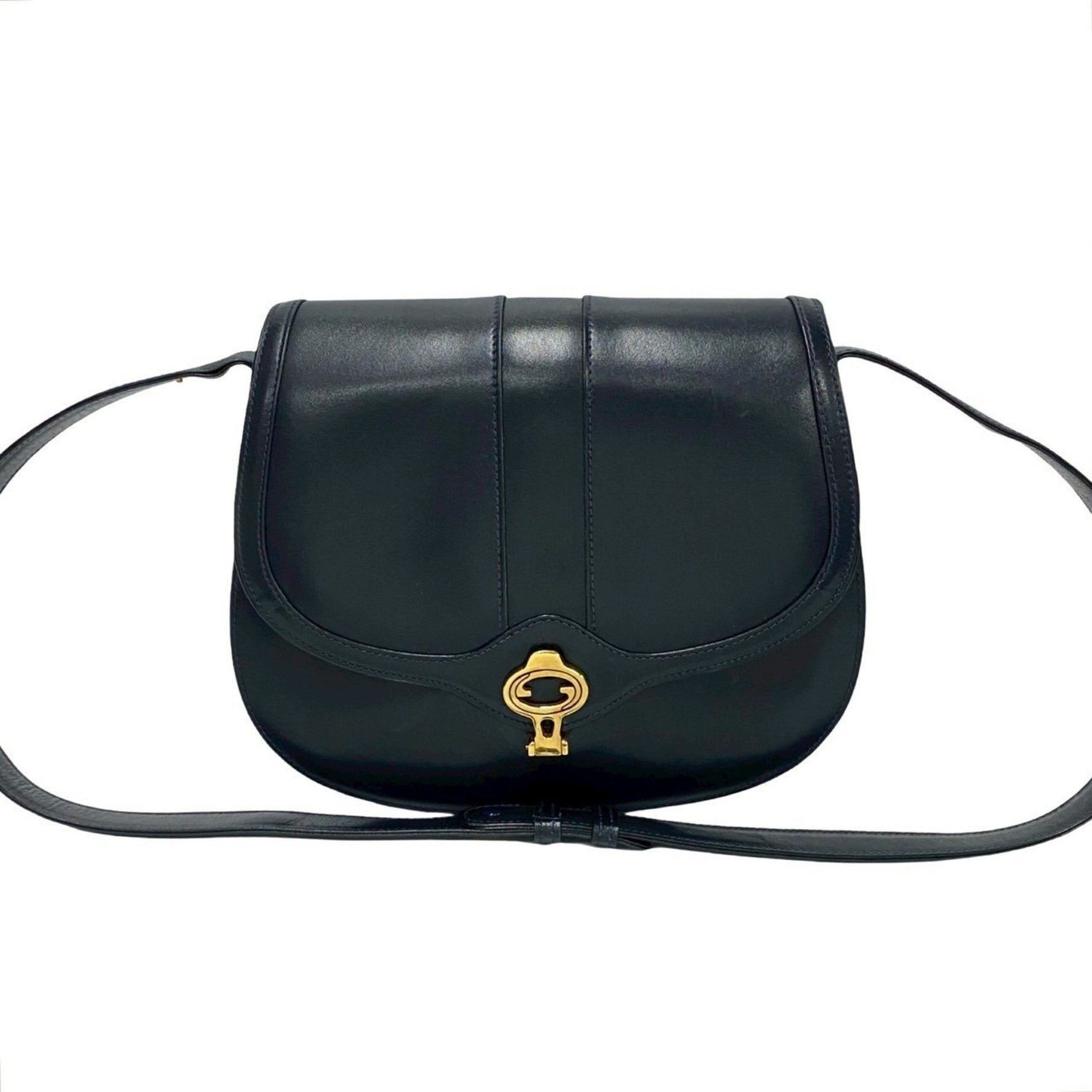 GUCCI Old GG Logo Hardware Leather Shoulder Bag/Semi-Shoulder Bag/Handbag -8922