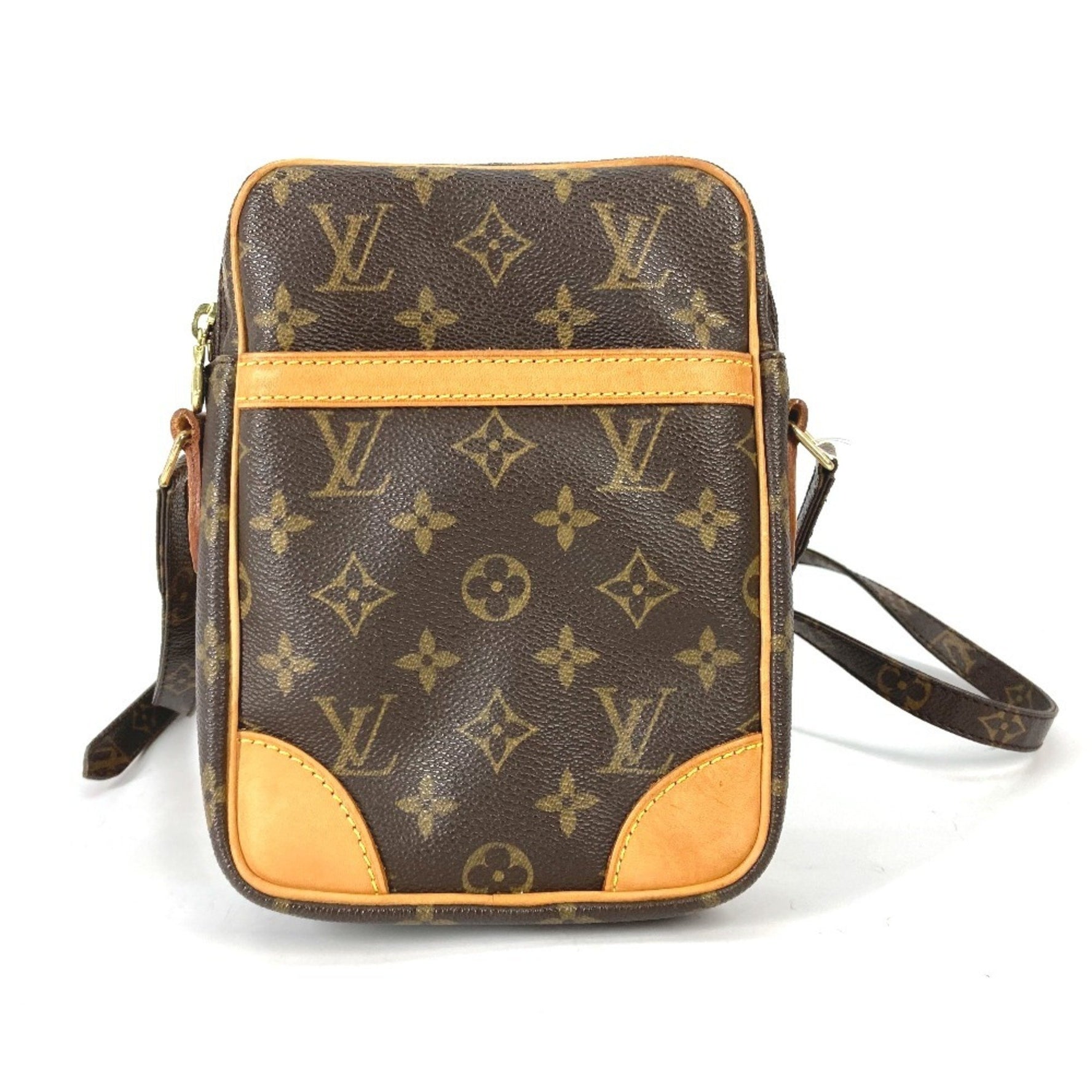 Louis Vuitton Monogram Danube Pochette Shoulder Bag in Canvas, Brown