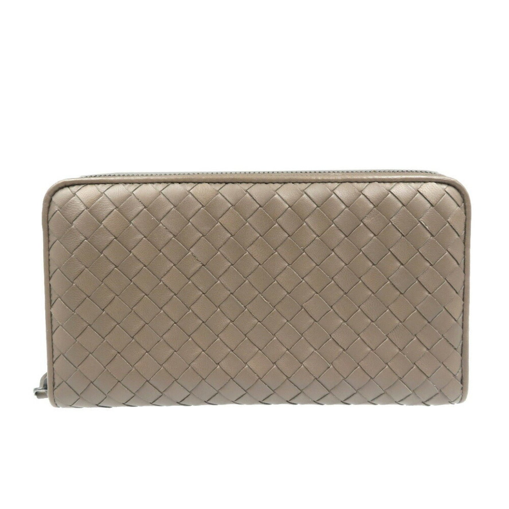 Bottega Veneta Intrecciato Leather Round Long Wallet VENETA