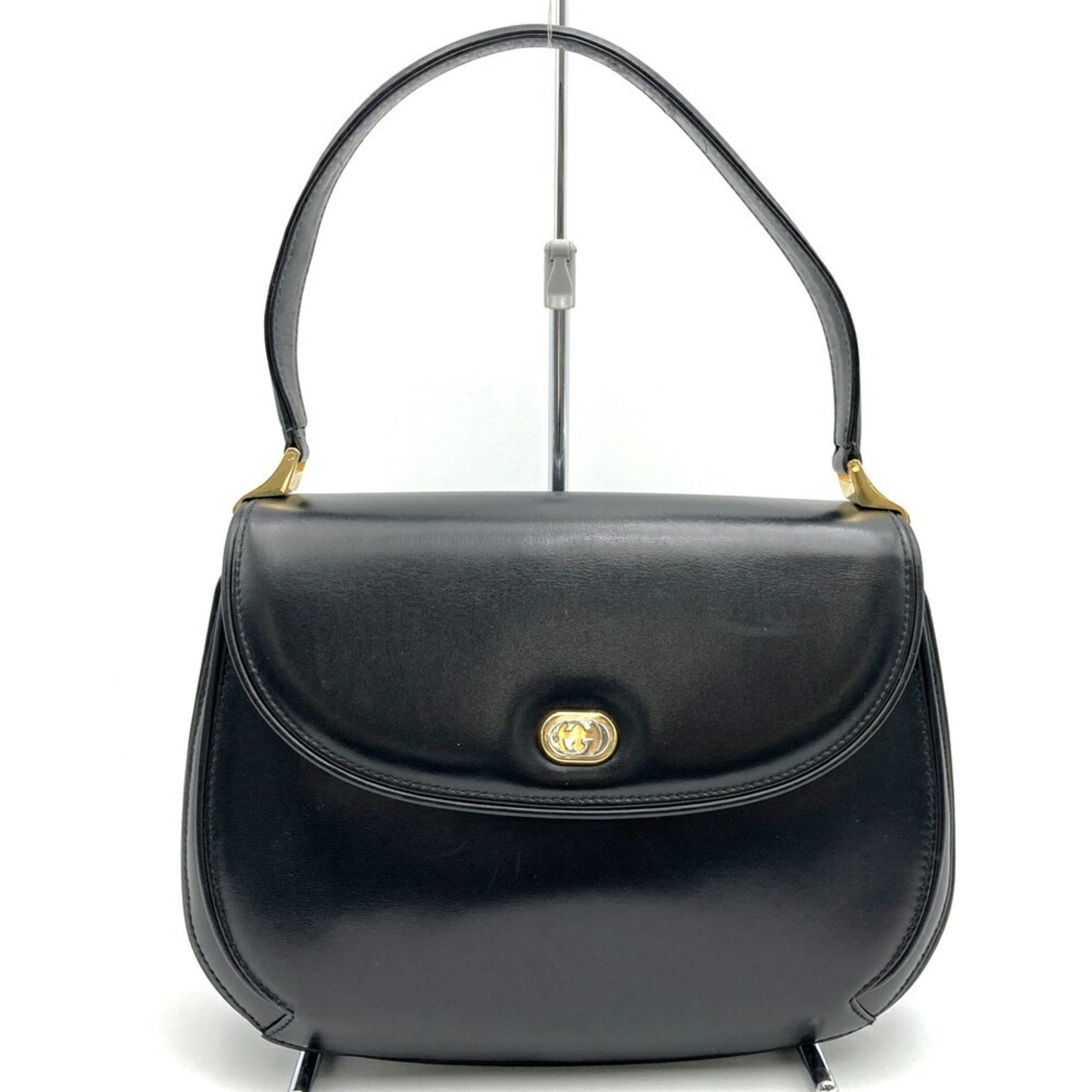 GUCCI Gucci handbag black leather women's men's