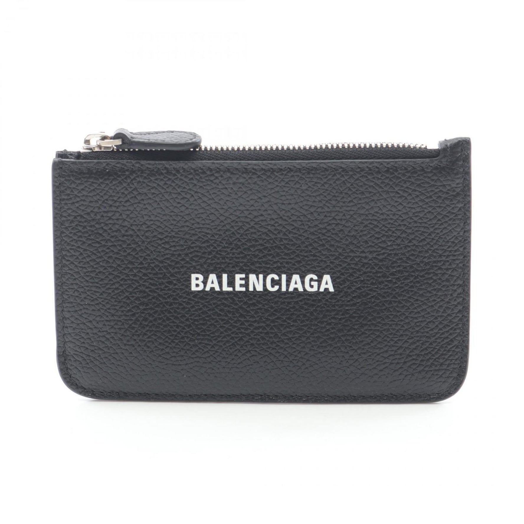 Balenciaga BALENCIAGA CASH Business Card Holder/Card Case Leather Men's Women's Black White 6371301IZI31090