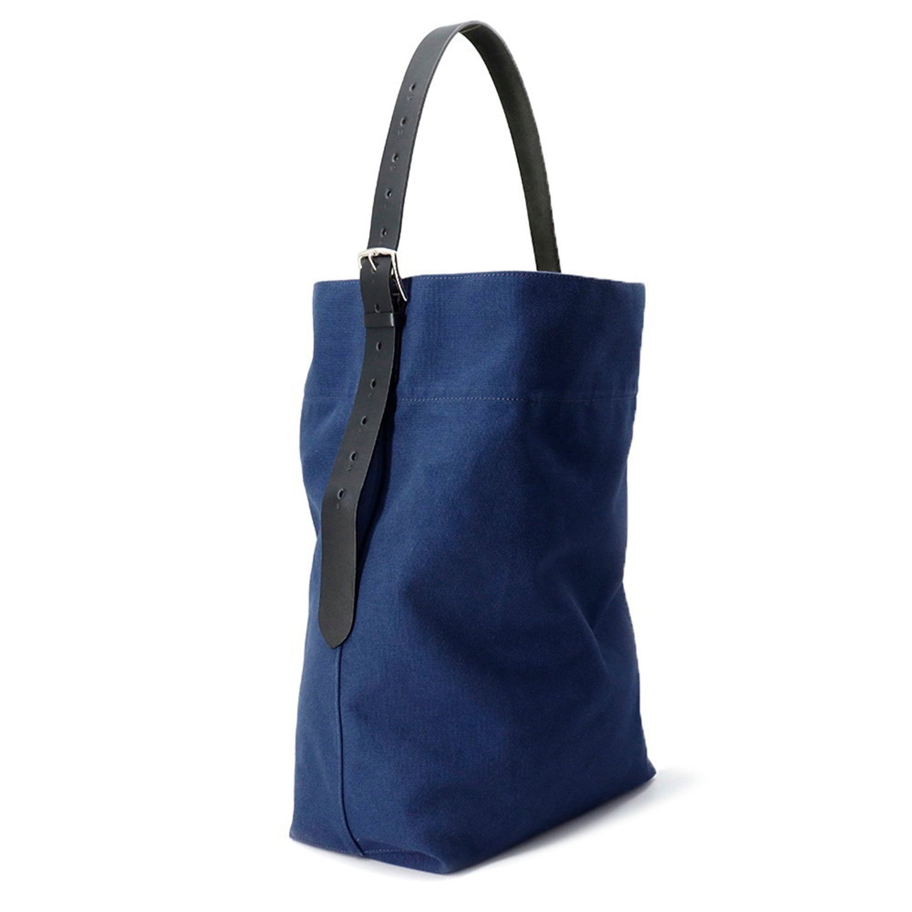 Hermes Etrivière Tote Bag Navy Black Toile Goelan Vache Hunter Y Stamp