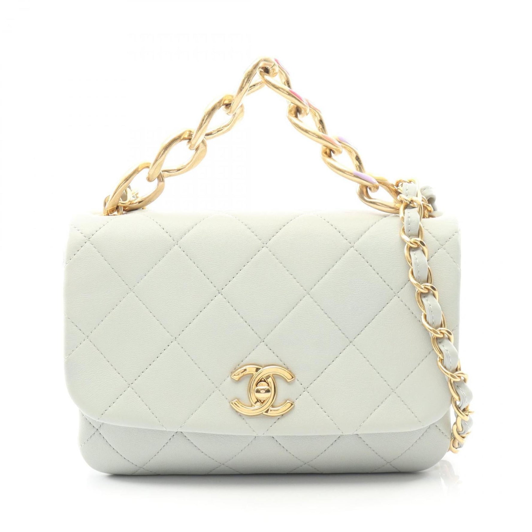 CHANEL Matelasse Shoulder Bag, Lambskin Leather