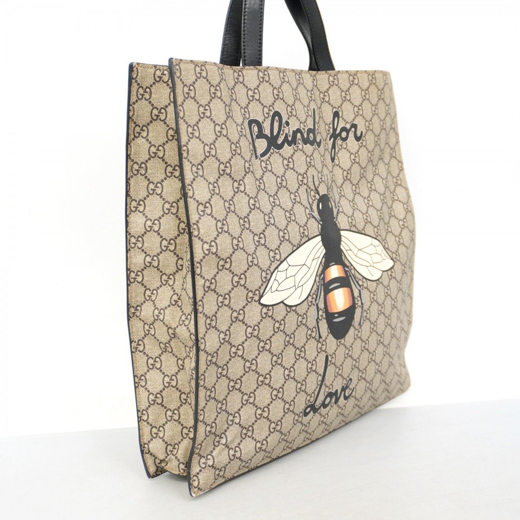 Gucci GG Supreme Bee handbag brown black women's