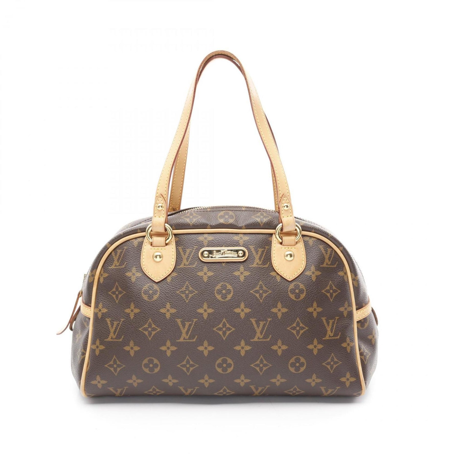 Louis Vuitton Montorgueil PM Monogram Shoulder Bag, Coated Canvas, Leather, Women's, Brown, M95565