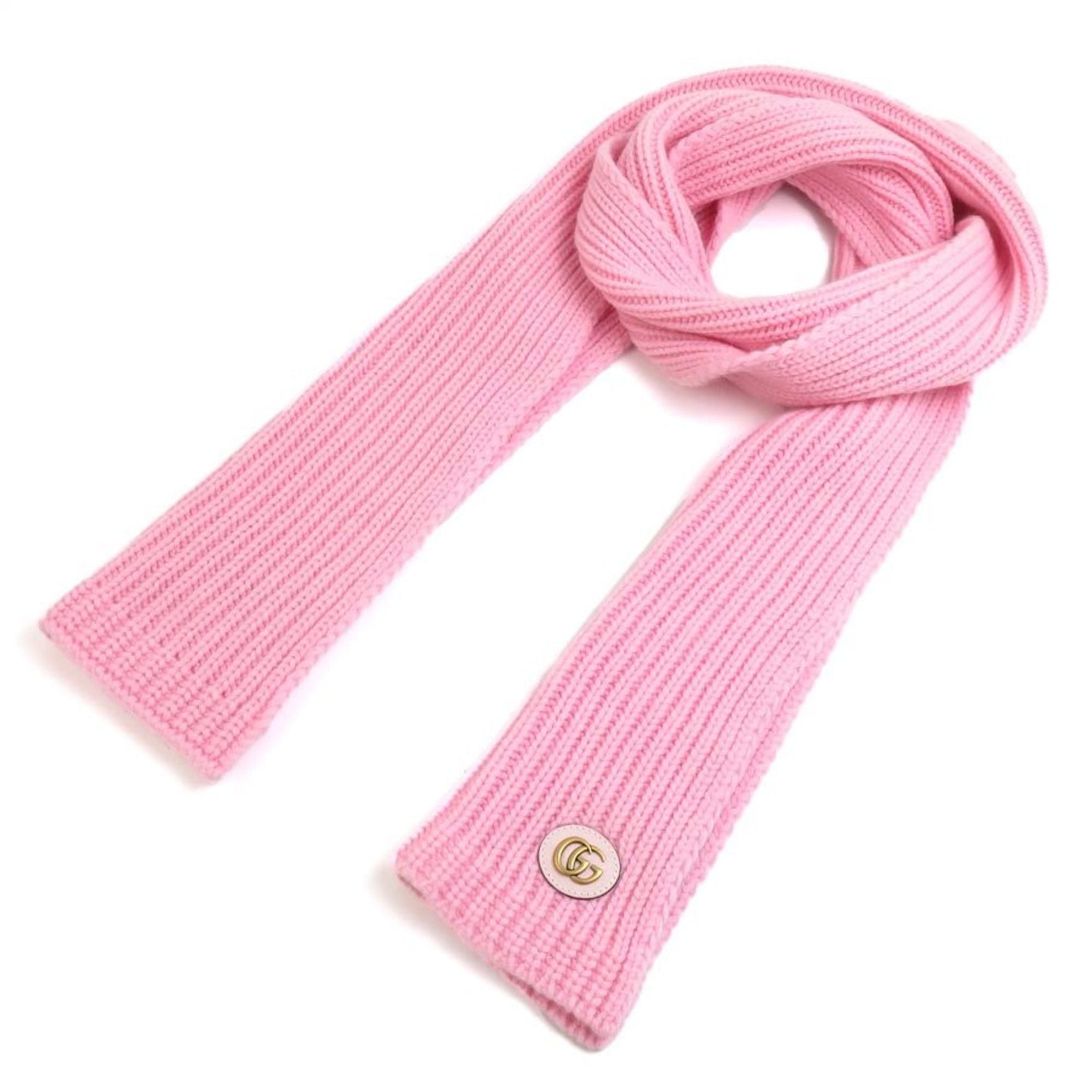 GUCCI Scarf GG Marmont Wool Cashmere Gold