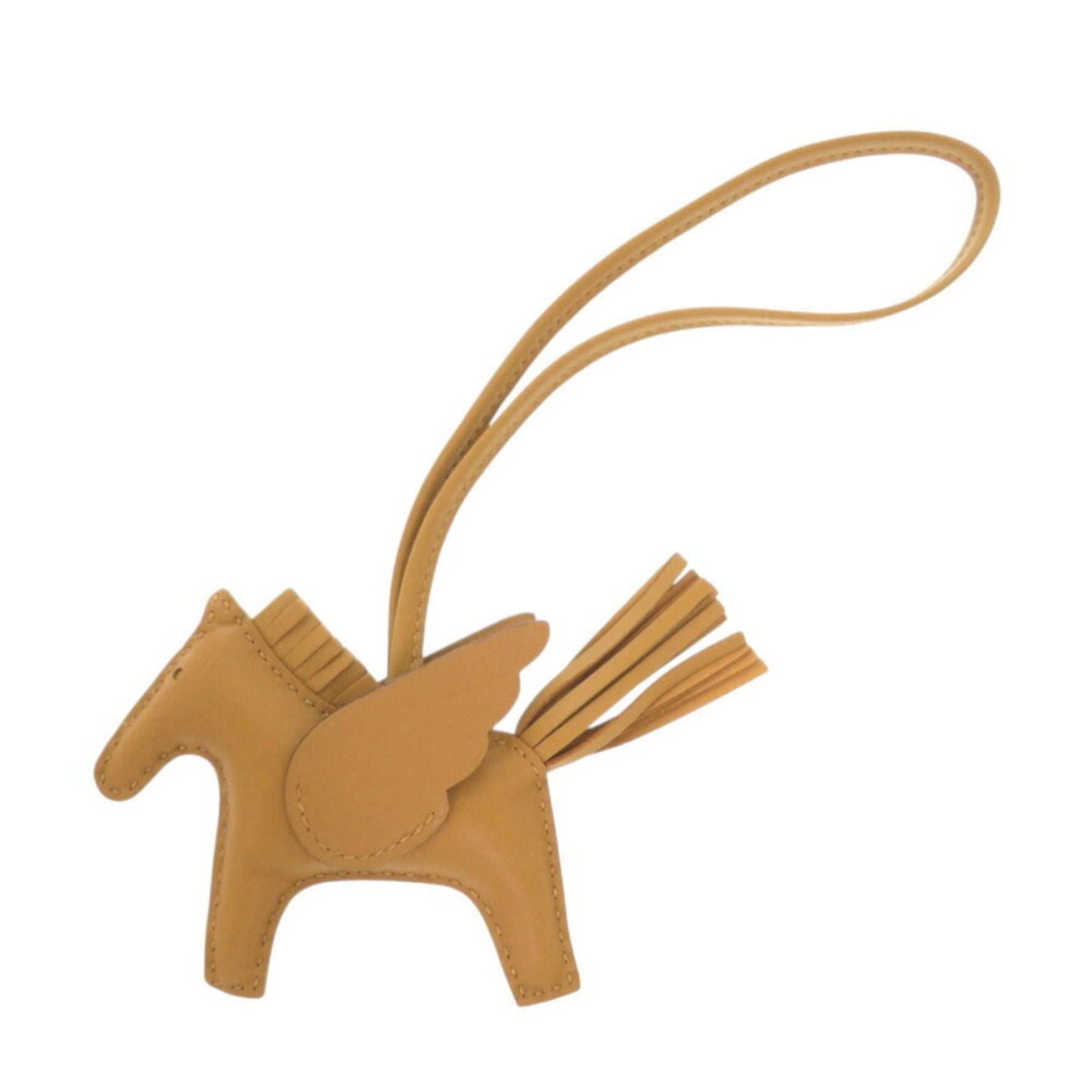 Like new Hermès Rodeo Pegasus PM Annu Milo Sesame B stamp (2023) bag charm keychain