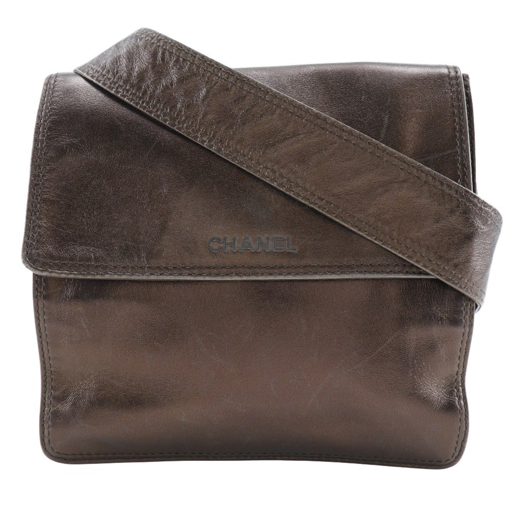 CHANEL Shoulder Bag Calf Type One Belt