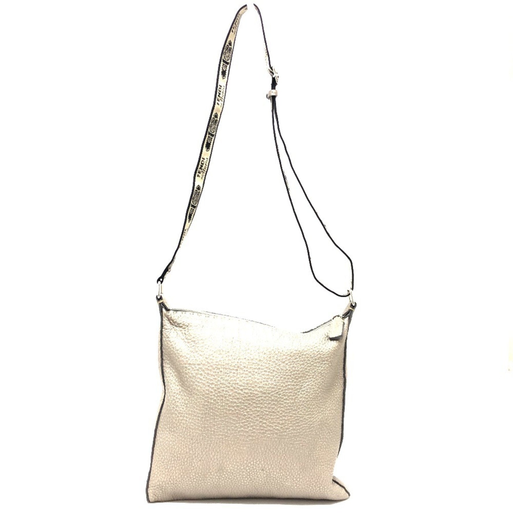 FENDI Selleria shoulder bag, leather, metallic color, .