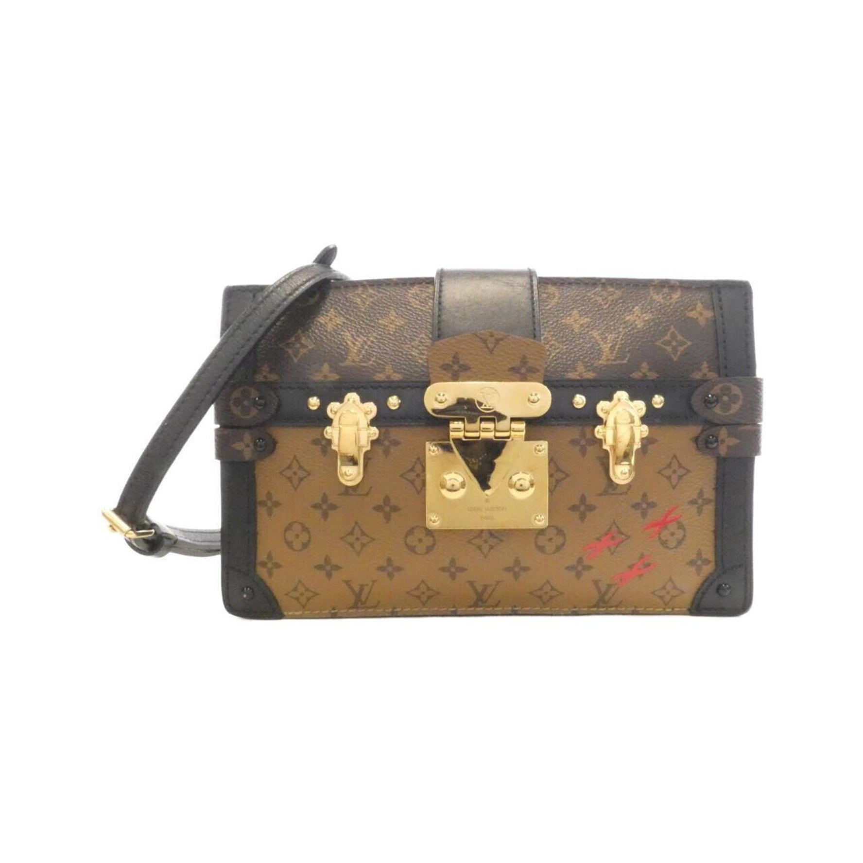 Louis Vuitton Monogram Reverse Trunk Clutch Shoulder Bag