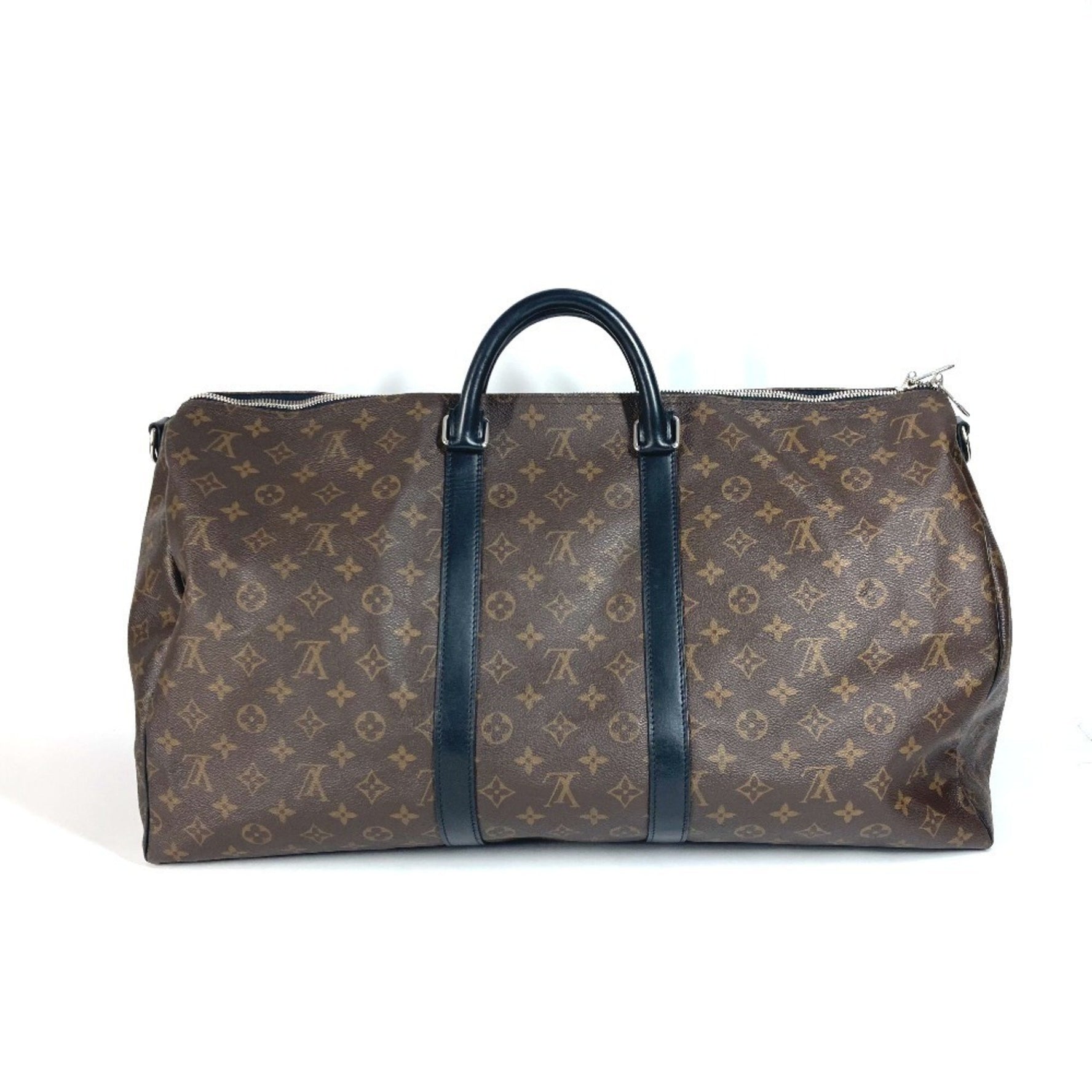 Louis Vuitton Monogram Macassar Keepall Bandouliere 55 Travel Bag, Shoulder Boston Canvas, Men's and Brown