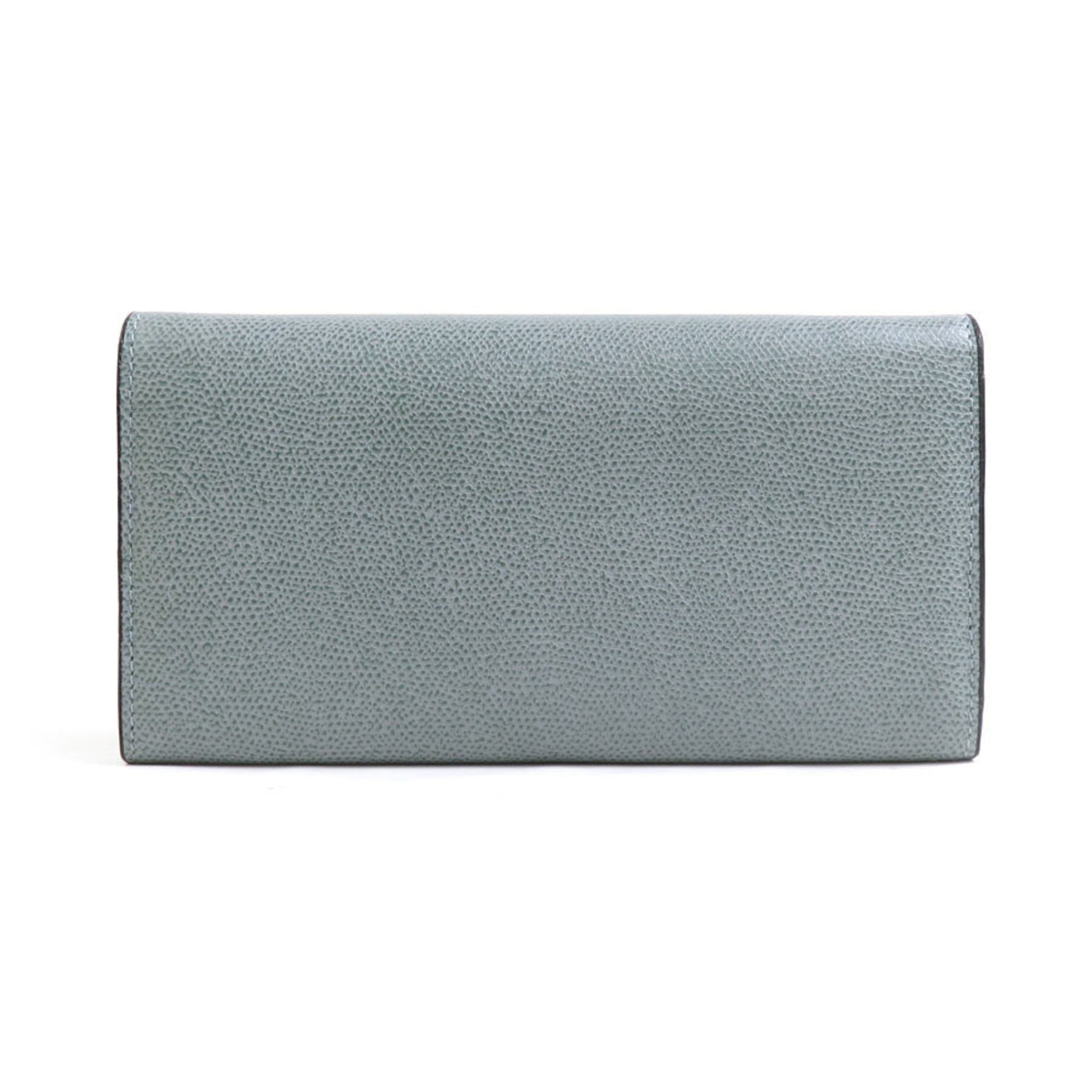 Valextra Chain Wallet Iside Leather Blue Grey Women's 90069a