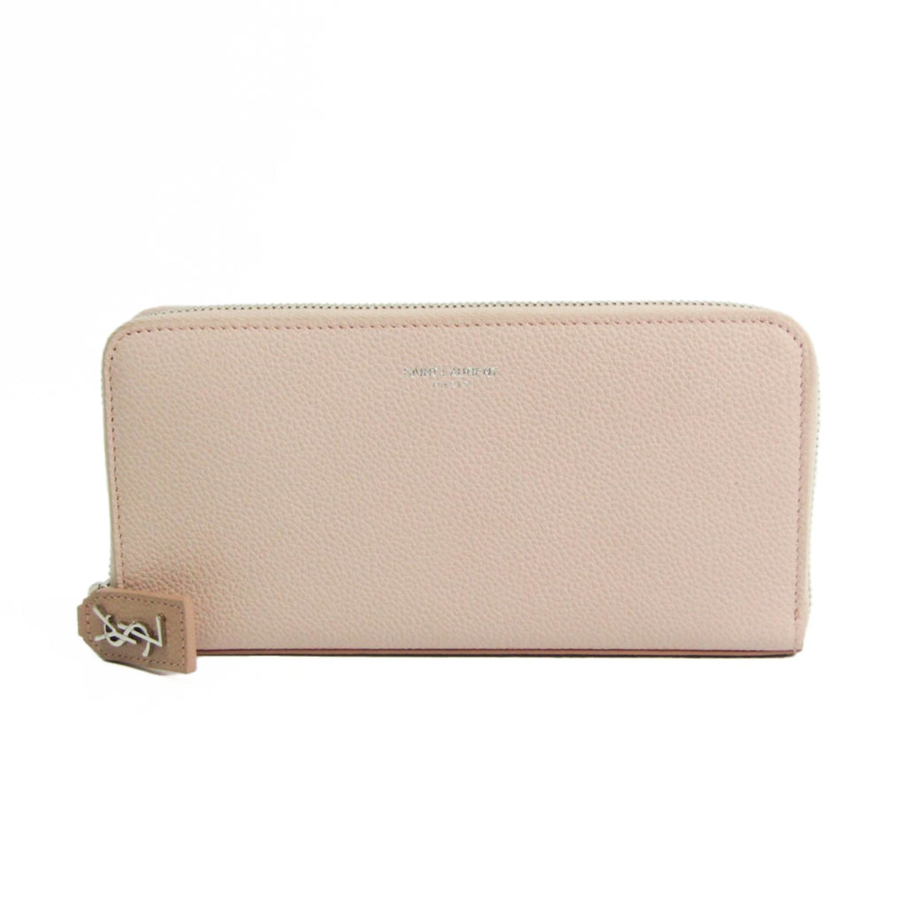 Saint Laurent Women's  Calfskin Long Wallet (bi-fold) Light Pink