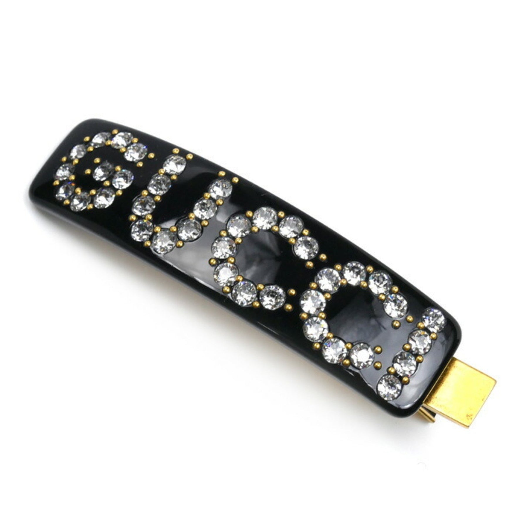 GUCCI Acrylic Rhinestone Hair Clip Resin ?513986 8519
