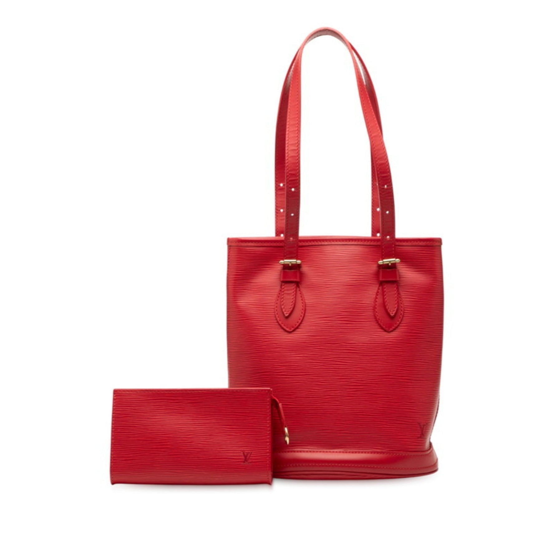 Louis Vuitton Epi Petite Bucket PM Handbag Rouge Red Leather LOUIS VUITTON