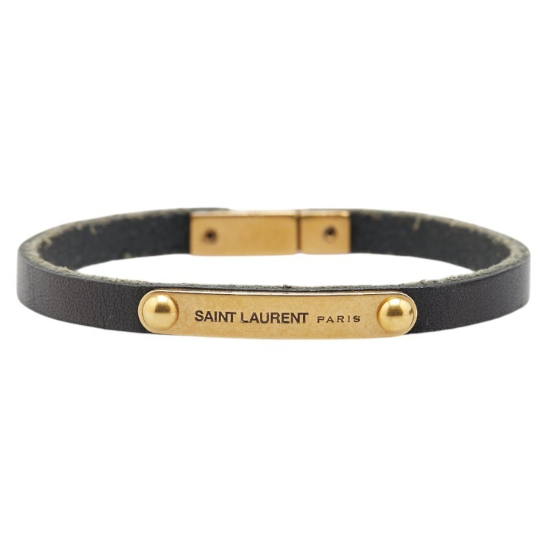 Saint Laurent Bracelet Black Leather Women SAINT LAURENT