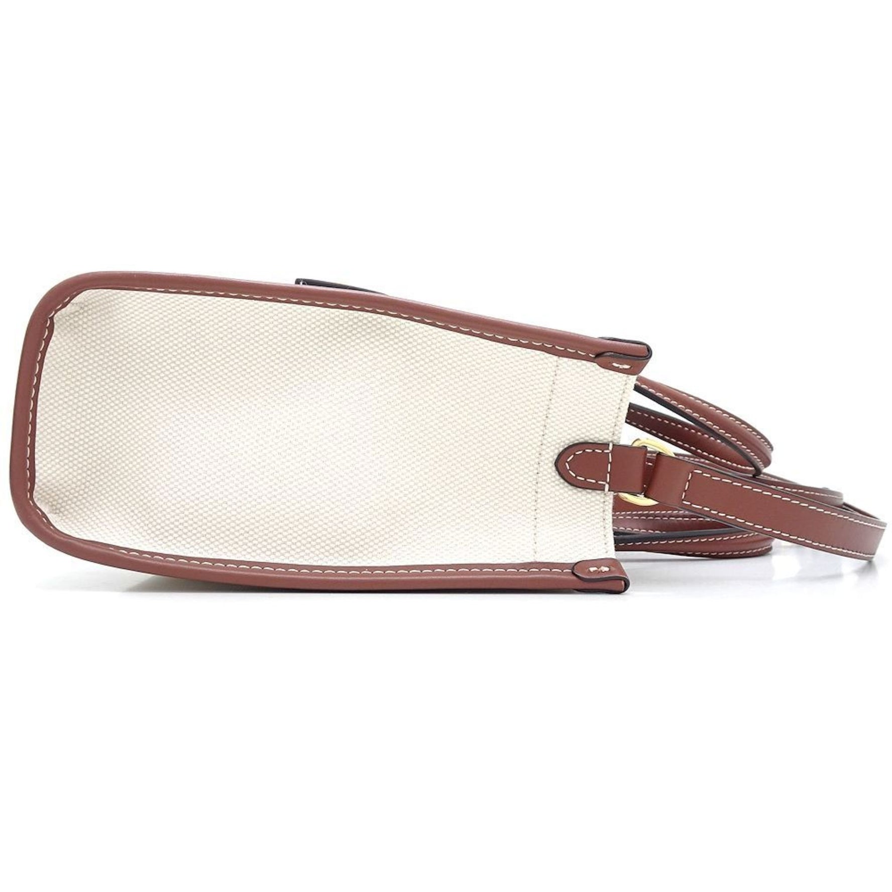 BURBERRY Freya Tote Shoulder Bag Canvas x Leather Natural Brown