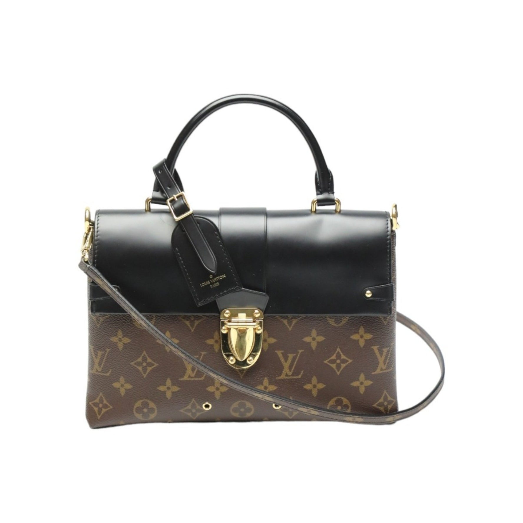 Louis Vuitton LOUIS VUITTON Shoulder Bag Monogram One Handle Flap Canvas M43125 Brown LV