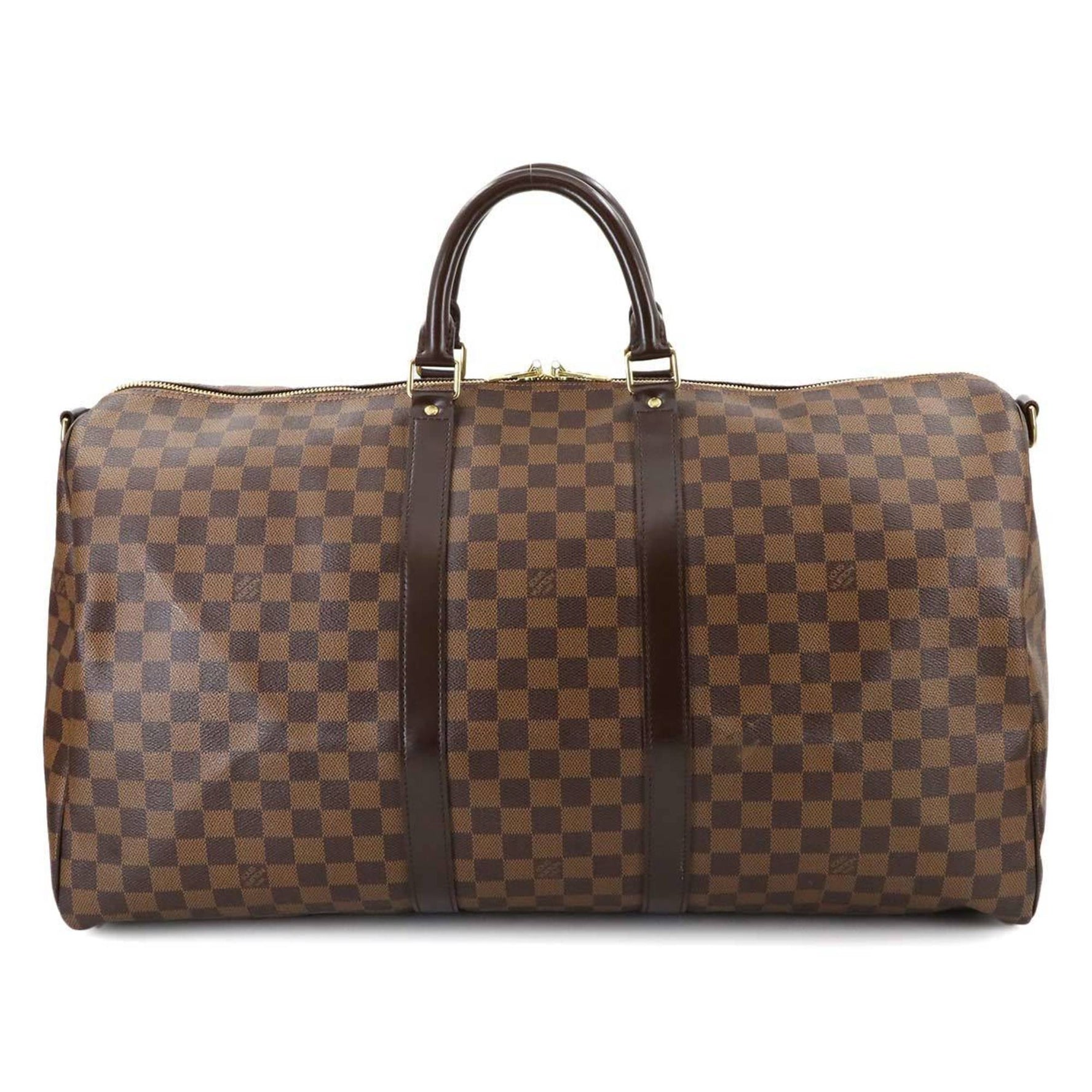 Louis Vuitton Damier Keepall Bandouliere 55 2-way Boston Shoulder Bag in Ebene Leather N41414