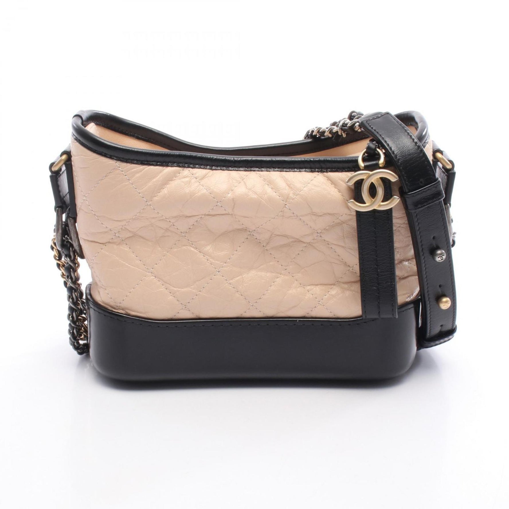 CHANEL Gabrielle de Small Hobo Shoulder Bag, Leather, Pink and Black