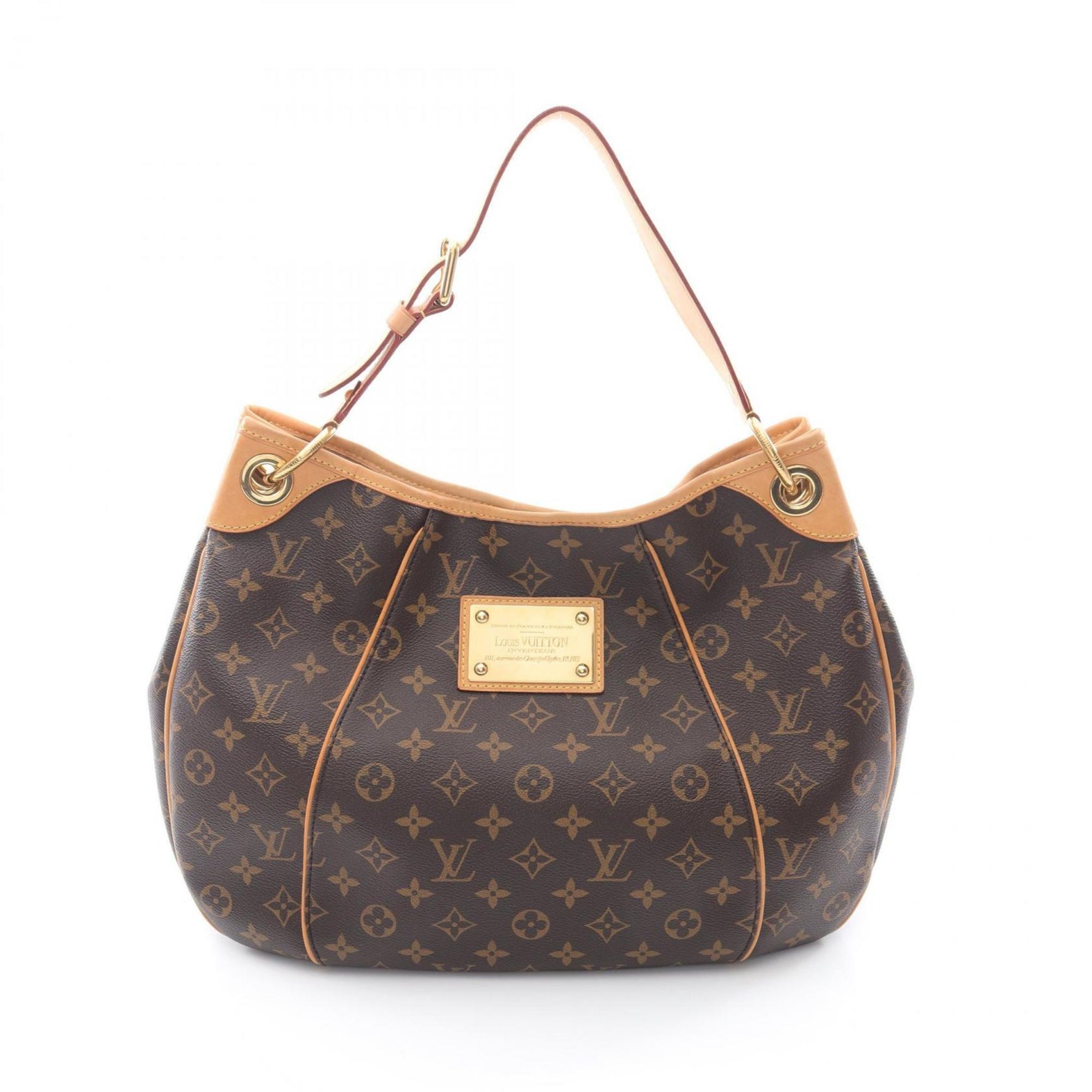 Louis Vuitton Galliera PM Shoulder Bag Coated Canvas Leather Monogram Brown
